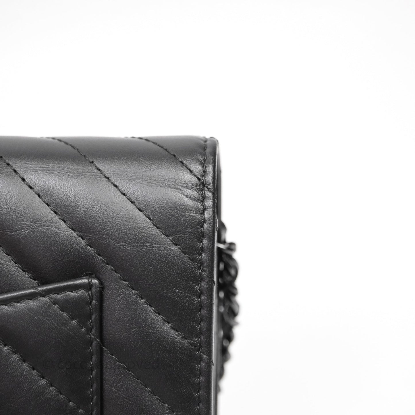 Chanel WOC Chevron Reissue So Black Calfskin