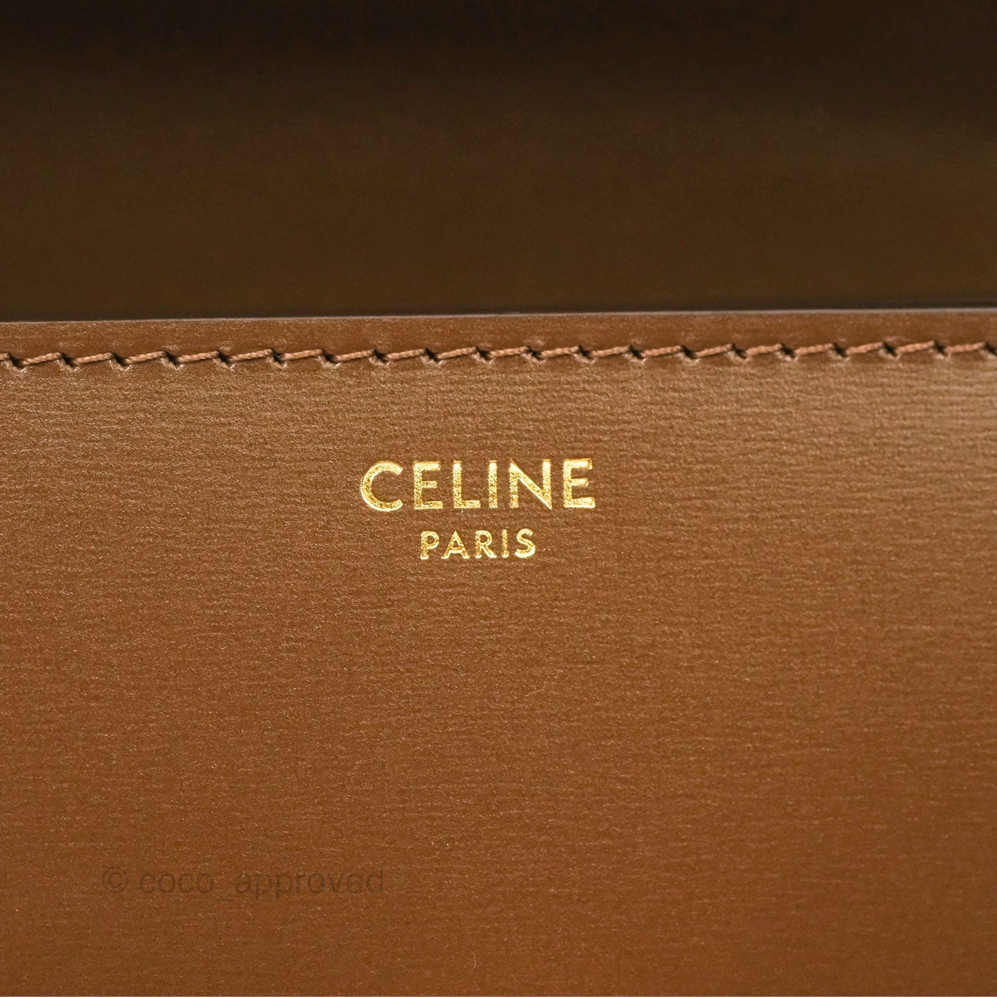 Celine Teen Classic Box Flap Caramel Calfskin