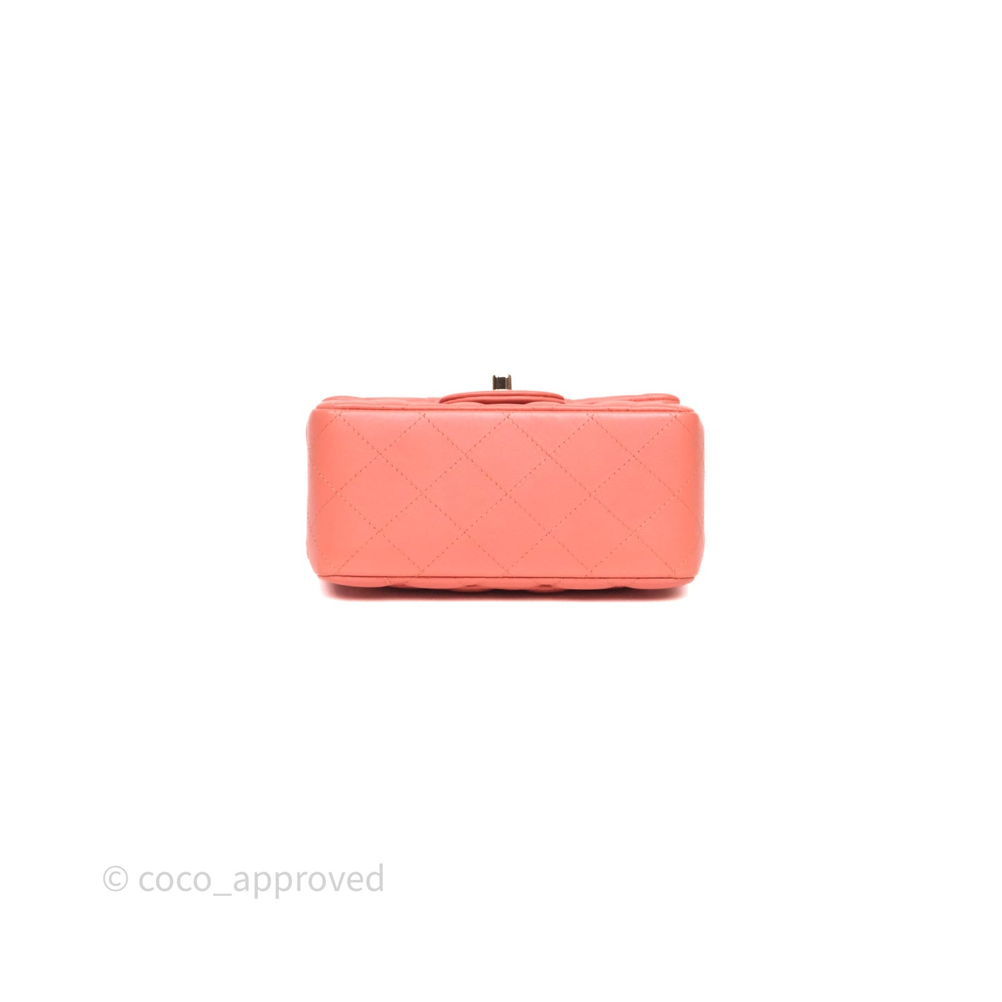 Chanel Mini Square Flap Quilted Pink Lambskin Gold Hardware