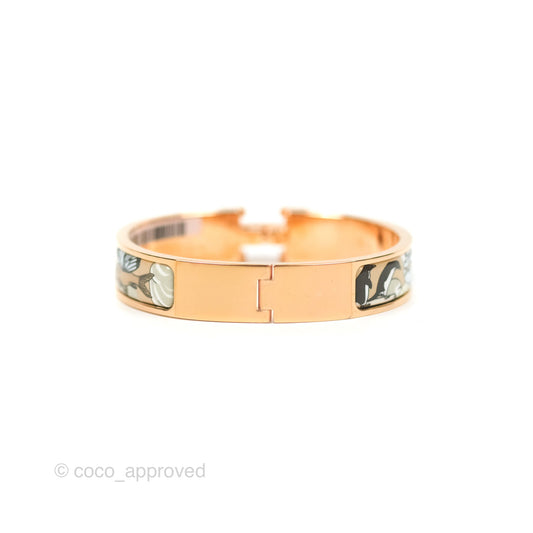 Hermes Clic H Dans les Nuages Bracelet Songe Pastel Rose Gold Hardware