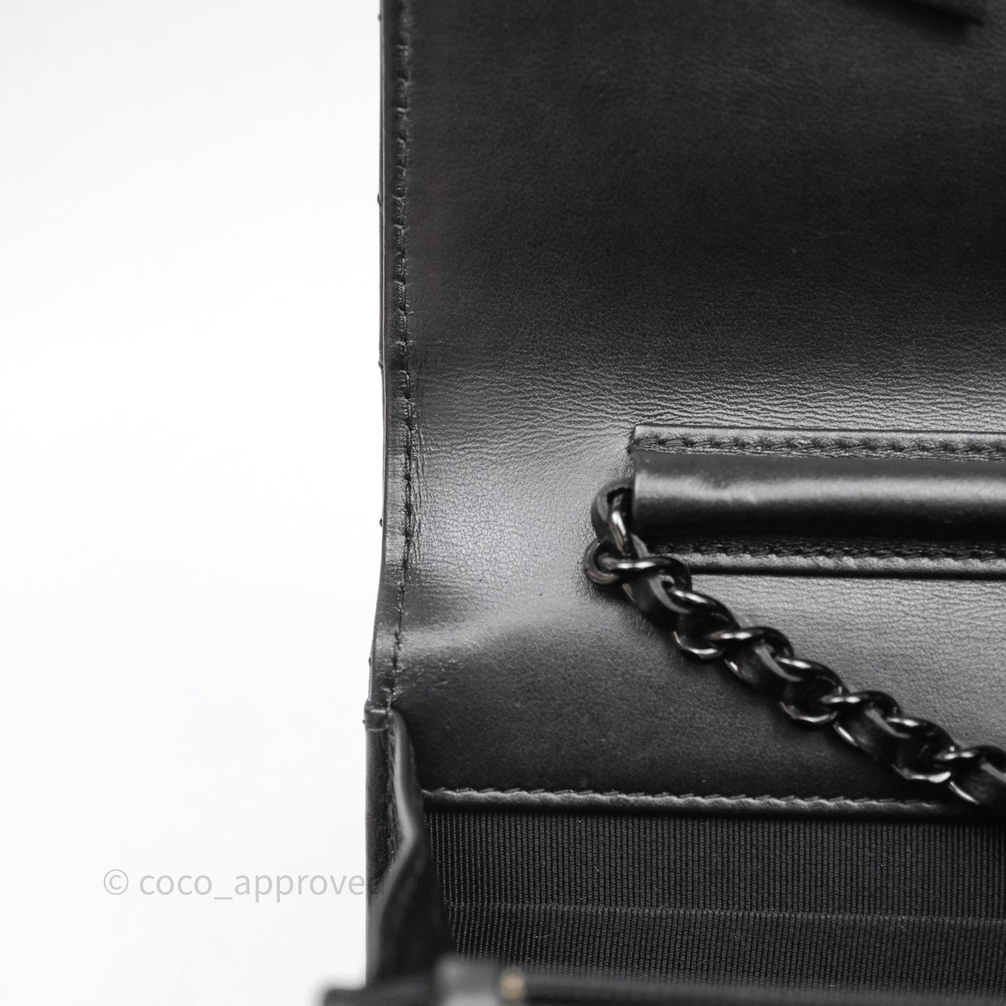Chanel WOC Chevron Reissue So Black Calfskin