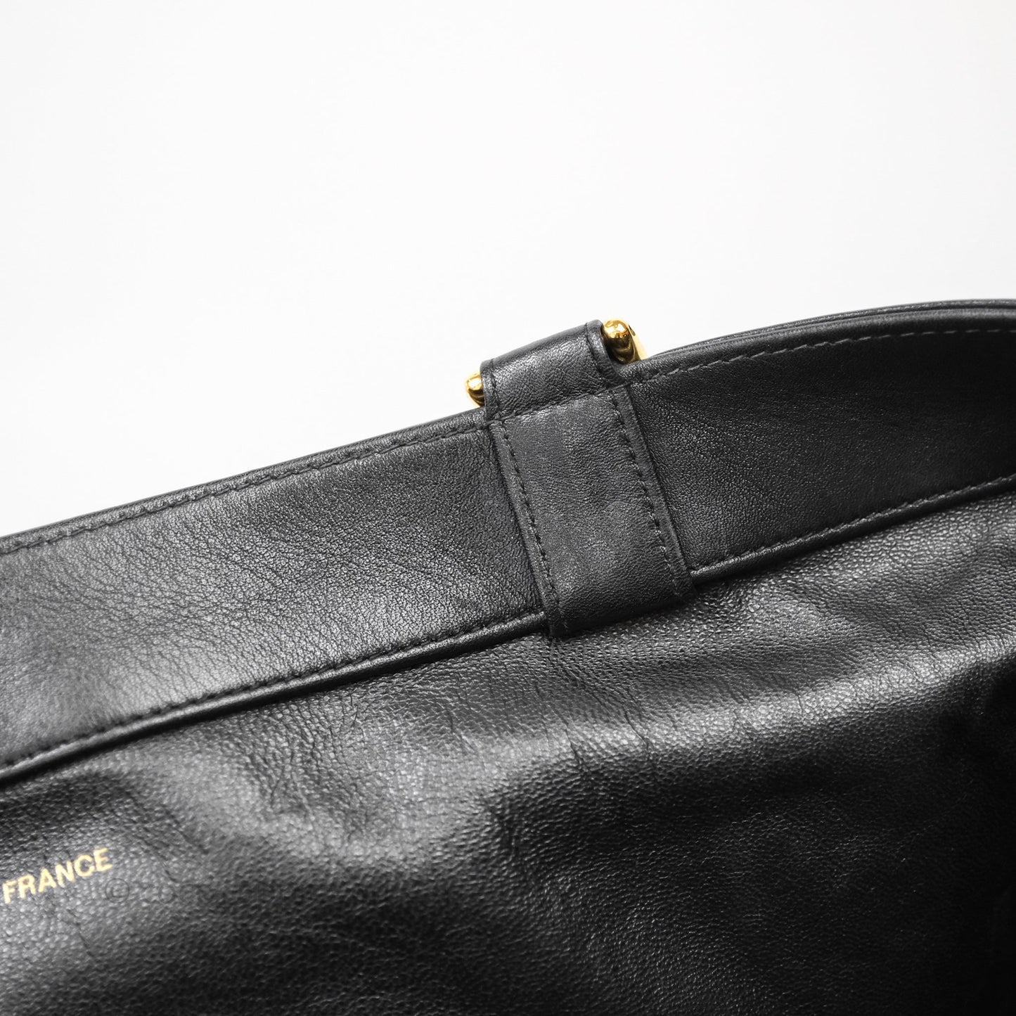 Chanel Vintage Shoulder Bag Black Calfskin Gold Hardware