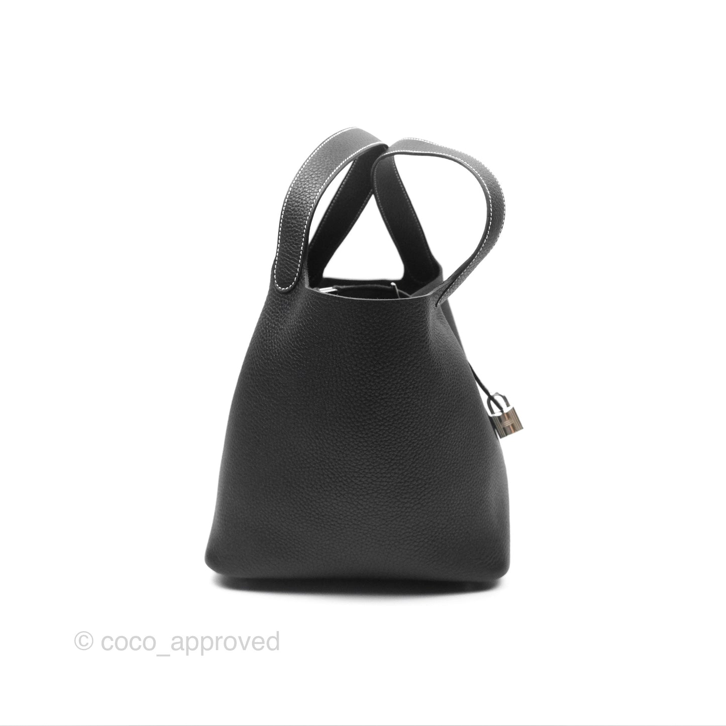 Hermès Picotin 22 Stitch Black Clemence Palladium Hardware
