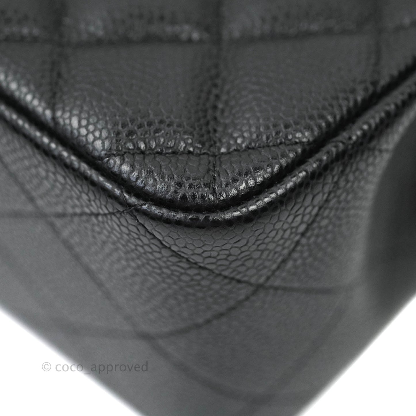 Chanel Jumbo Double Flap Black Caviar Silver Hardware⁣⁣