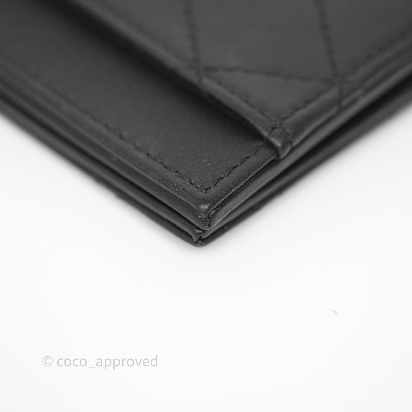 Chanel Card Holder Quilted So Black Calfskin 24P