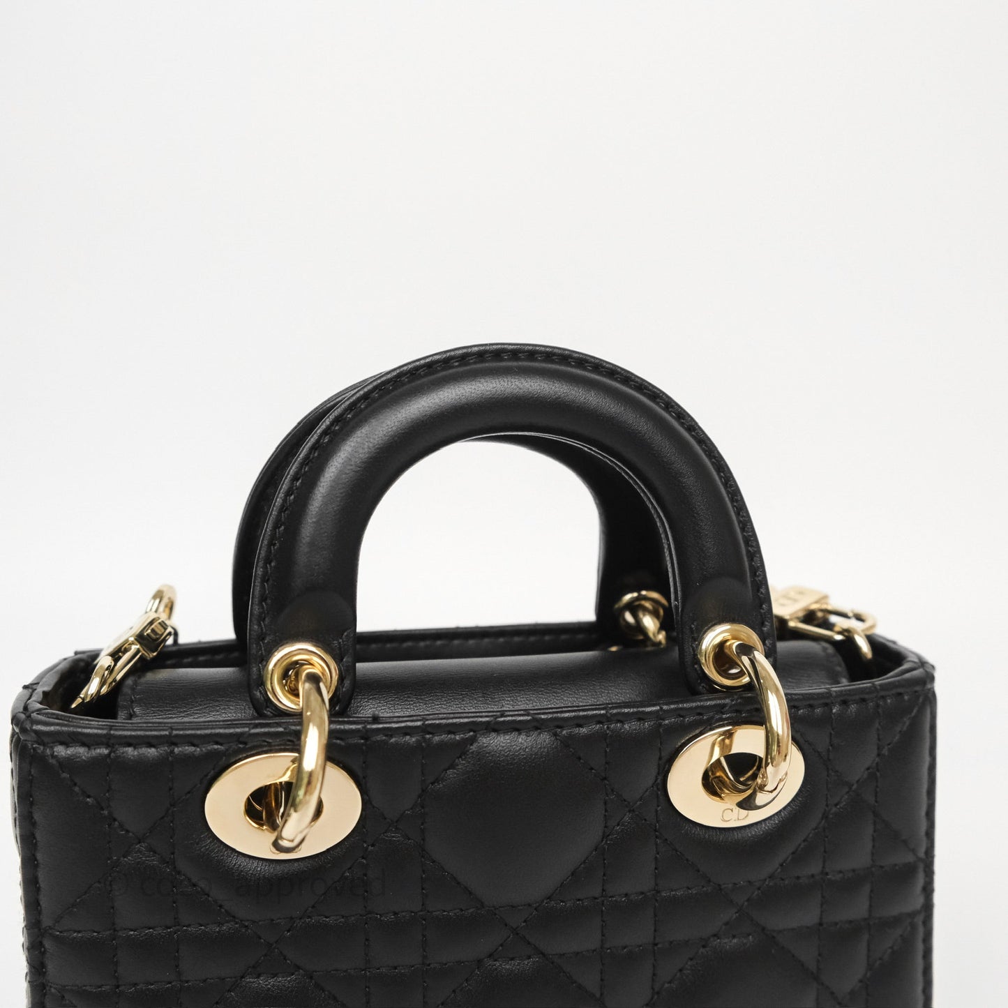 Christian Dior Lady D-Joy Micro Bag Antique Black Lambskin