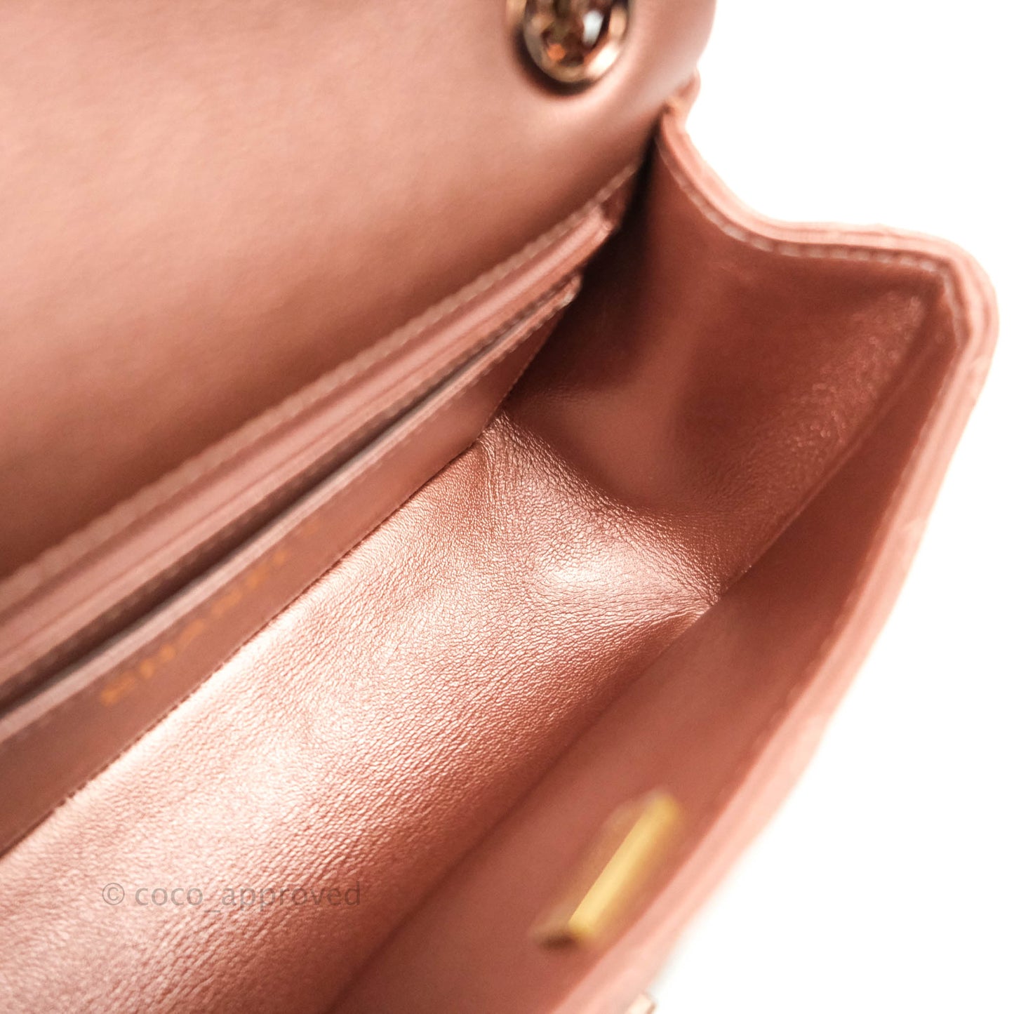 Chanel Mini Reissue 224 Metallic Calfskin Rose Gold