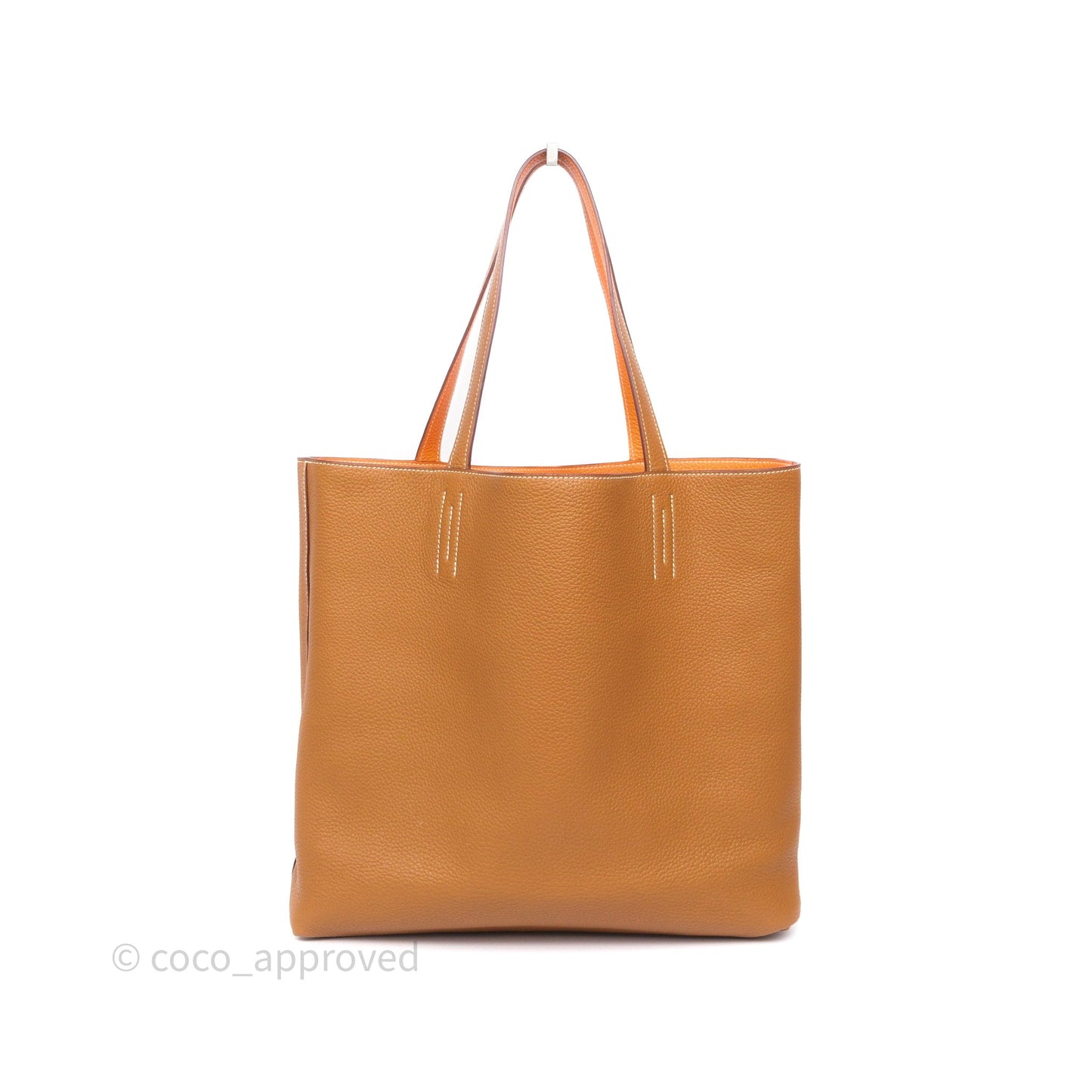 Hermès Double Sens Tote 36 Gold/ Orange Clemence