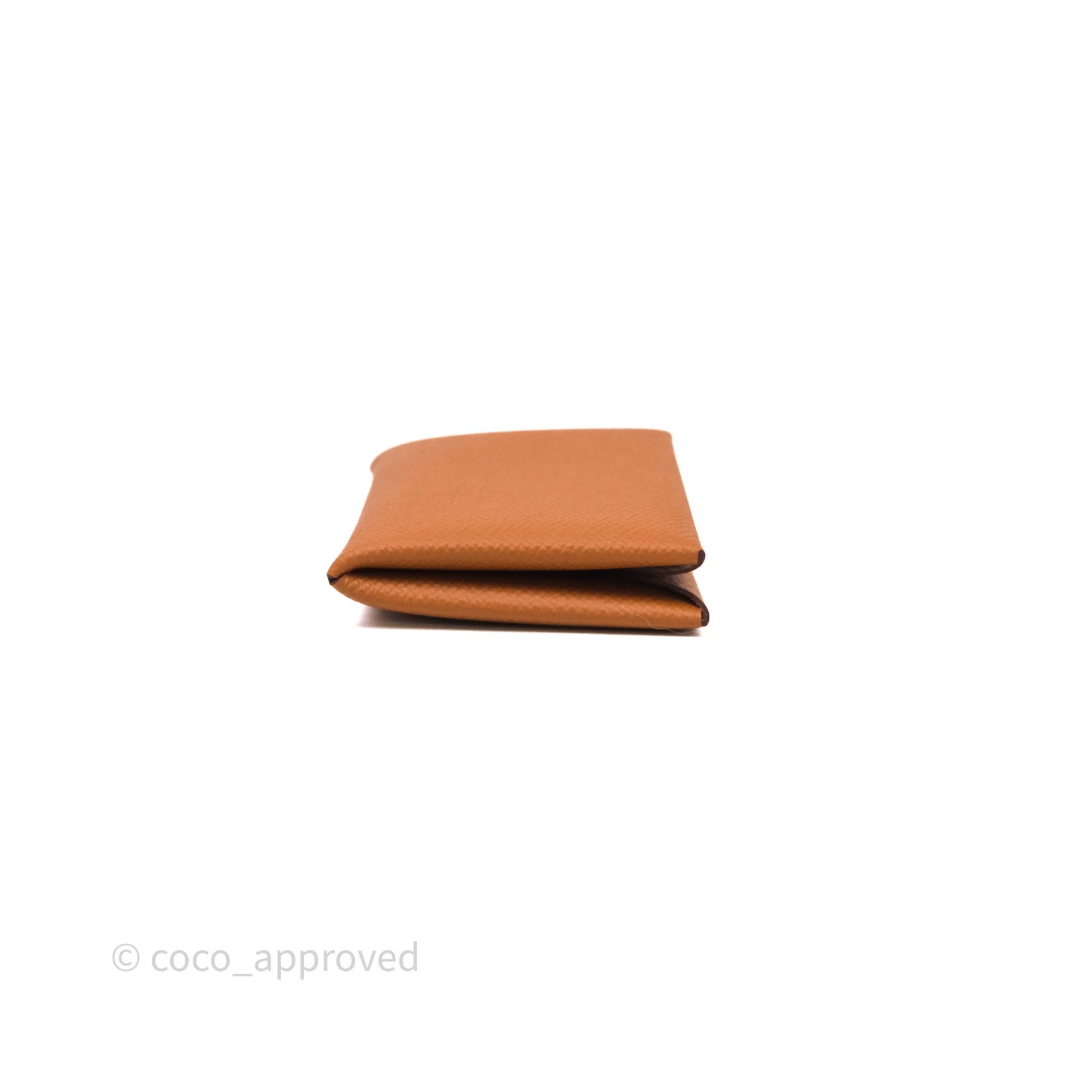 Hermès Calvi Card Holder Gold Epsom