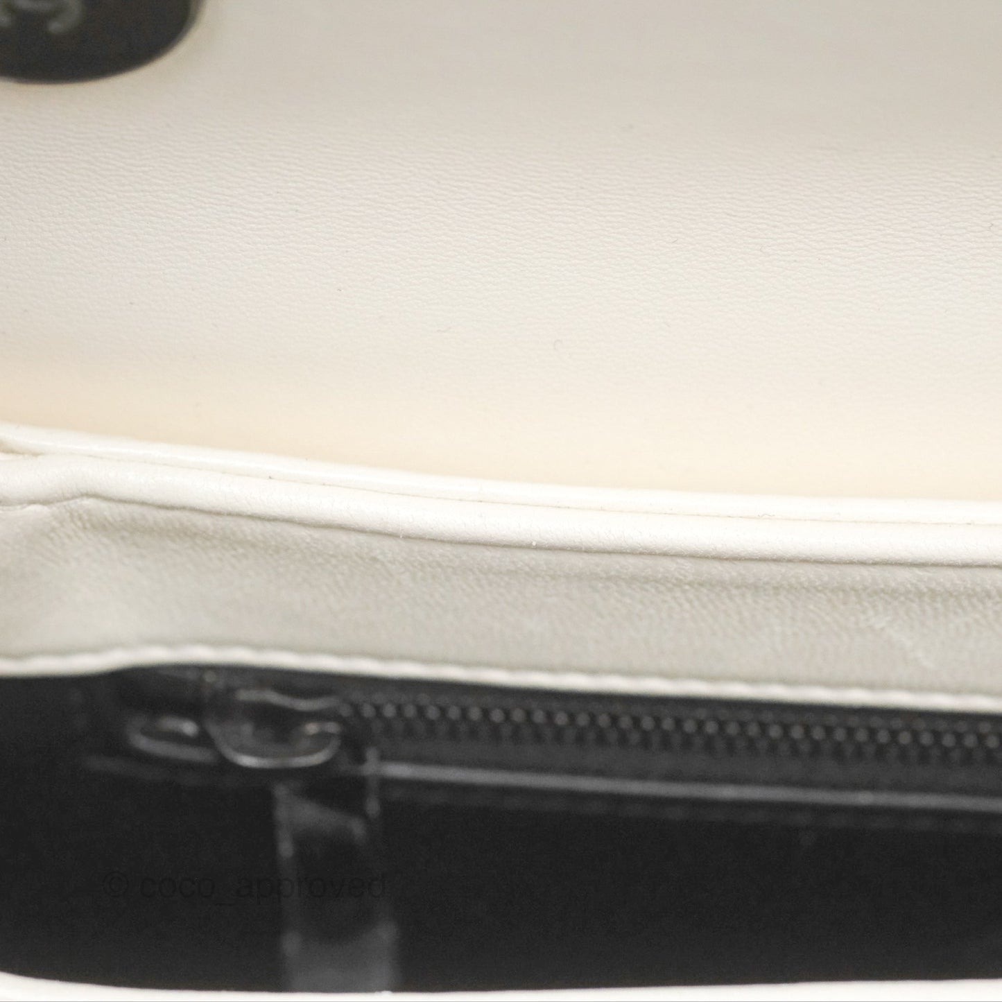Chanel Trendy CC Small White Lambskin Black Hardware