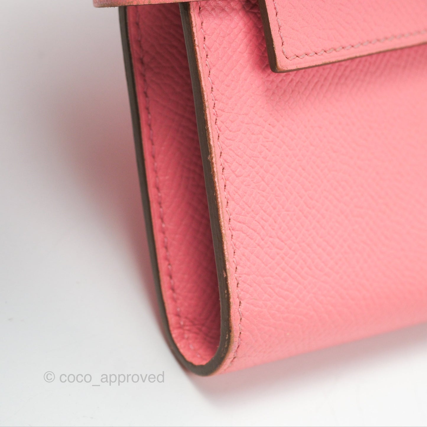 Hermès Kelly Wallet Rose Confetti Epsom Palladium Hardware