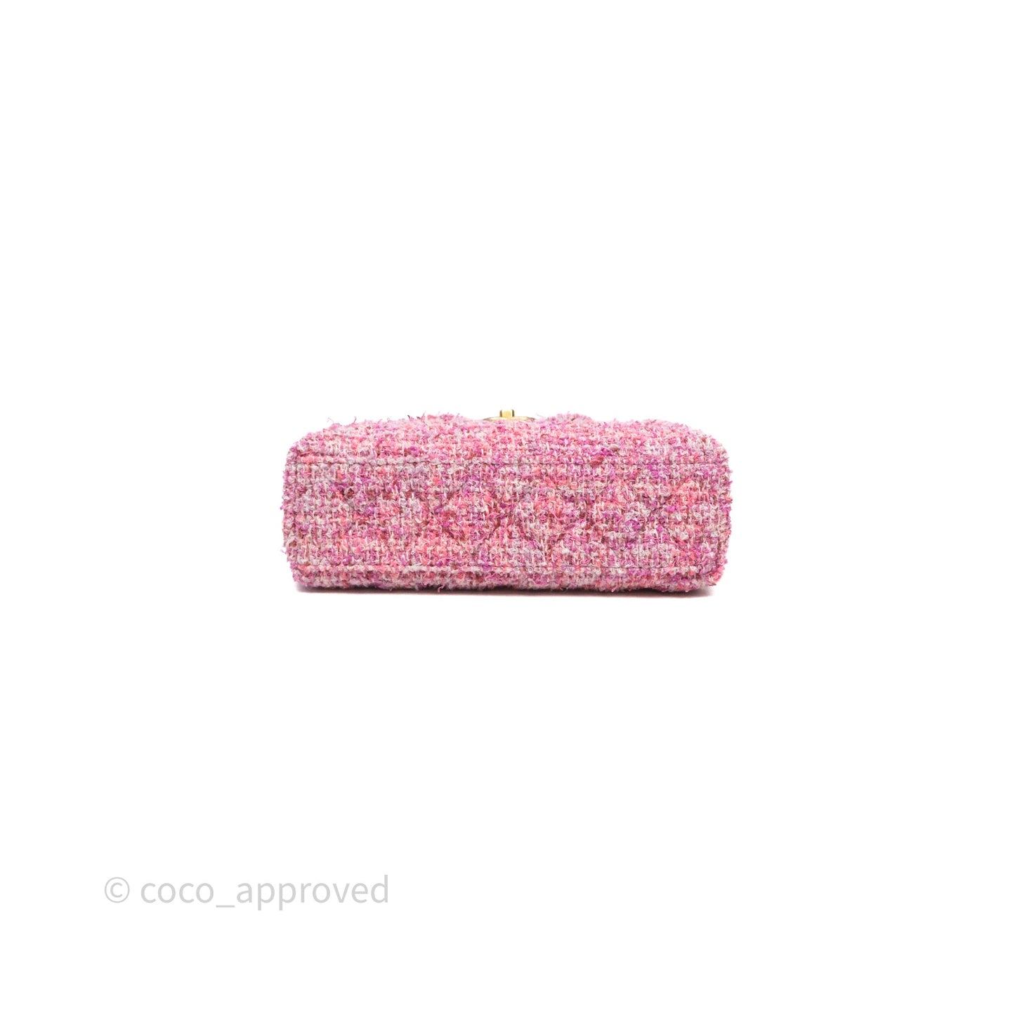 Chanel Kelly Bag Pink Tweed Aged Gold Hardware