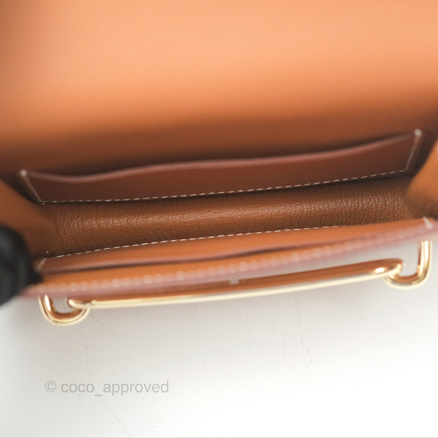 Hermès Roulis Slim Wallet Gold Evercolor Gold Hardware