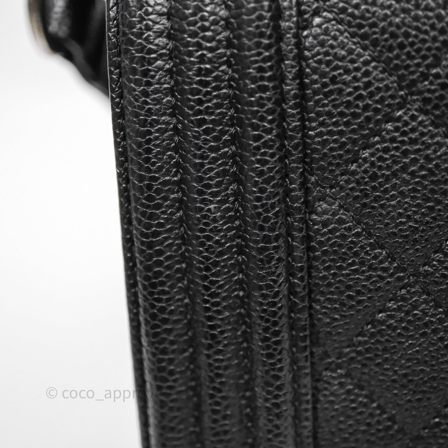 Chanel Quilted New Medium Boy Black Caviar Ruthenium Hardware