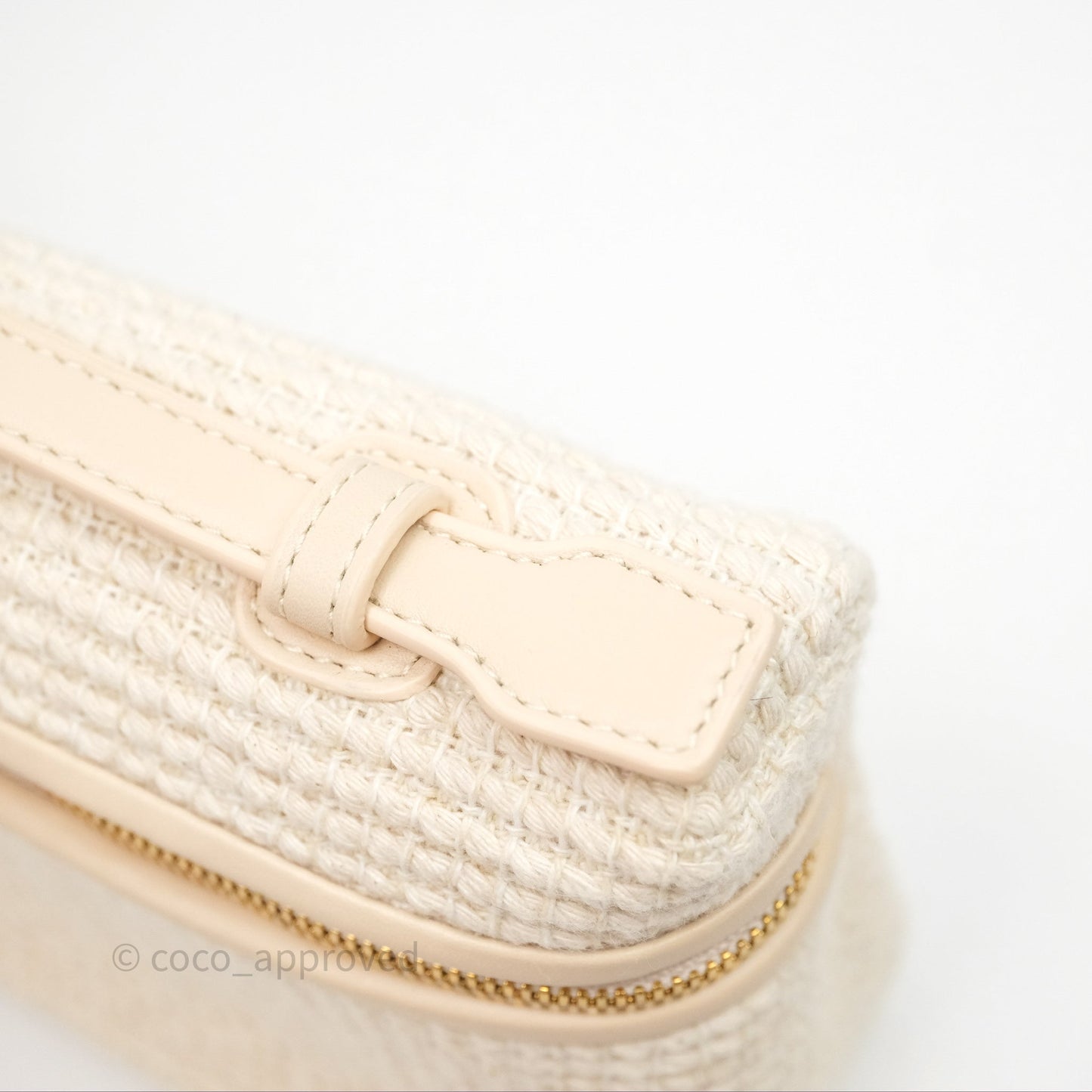 Loro Piana Extra Pocket L19 Beige Cotton-Linen Gold Hardware
