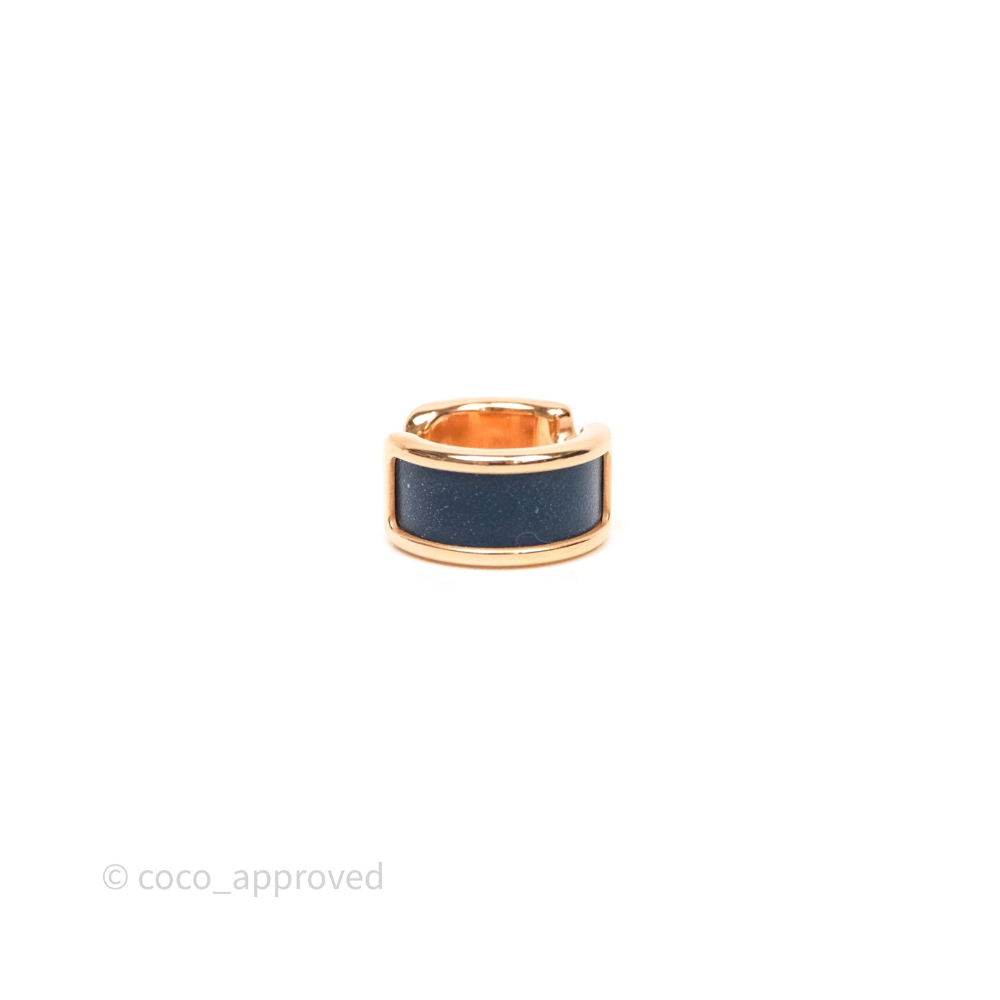 Hermes Olympe Ear Cuff Small Model Bleu Saphir Rose Gold