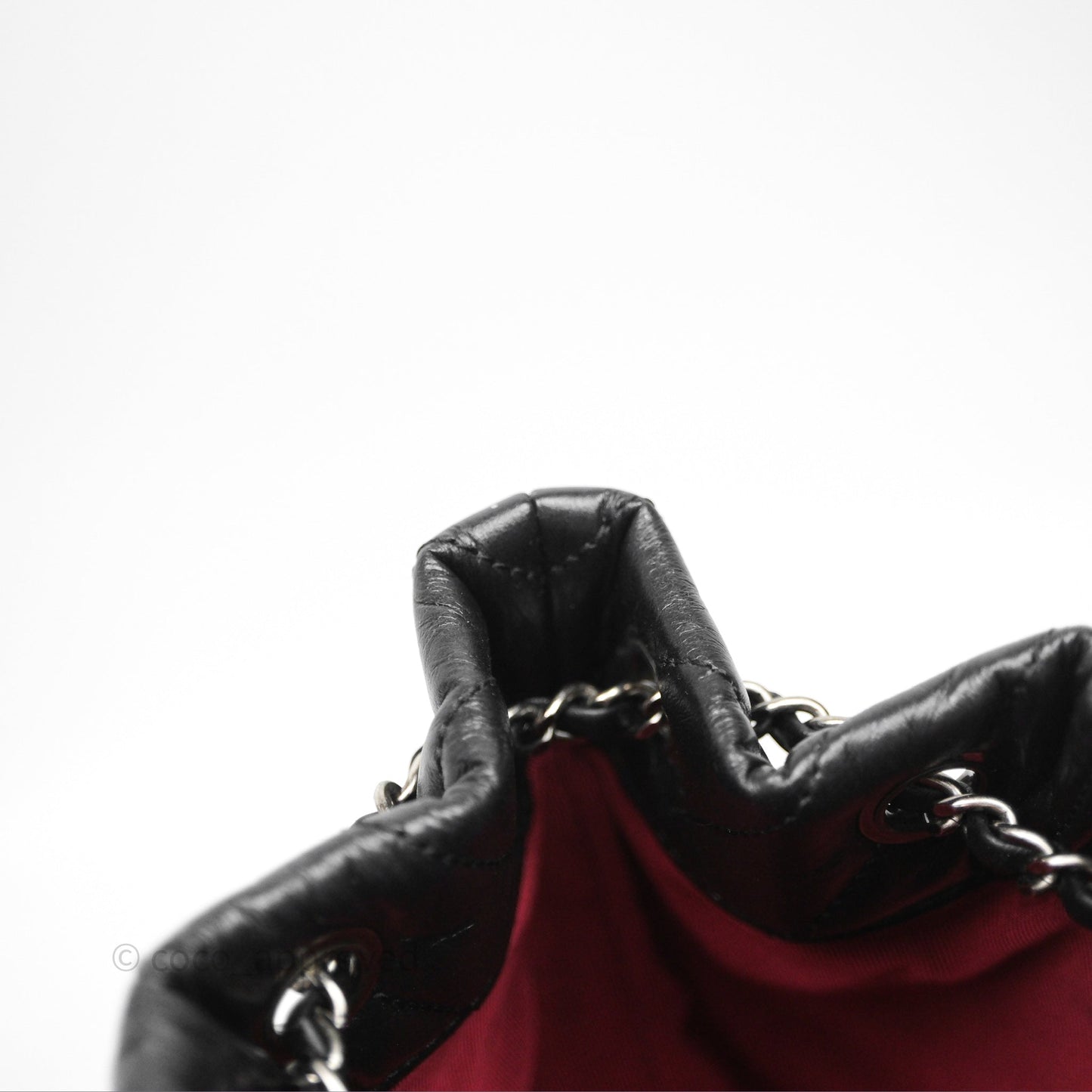 Chanel Small Chevron Gabrielle Backpack Black Aged Calfskin