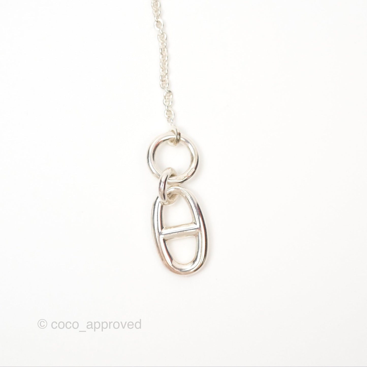 Hermès Chaine d'ancre Pendant Necklace Silver 925