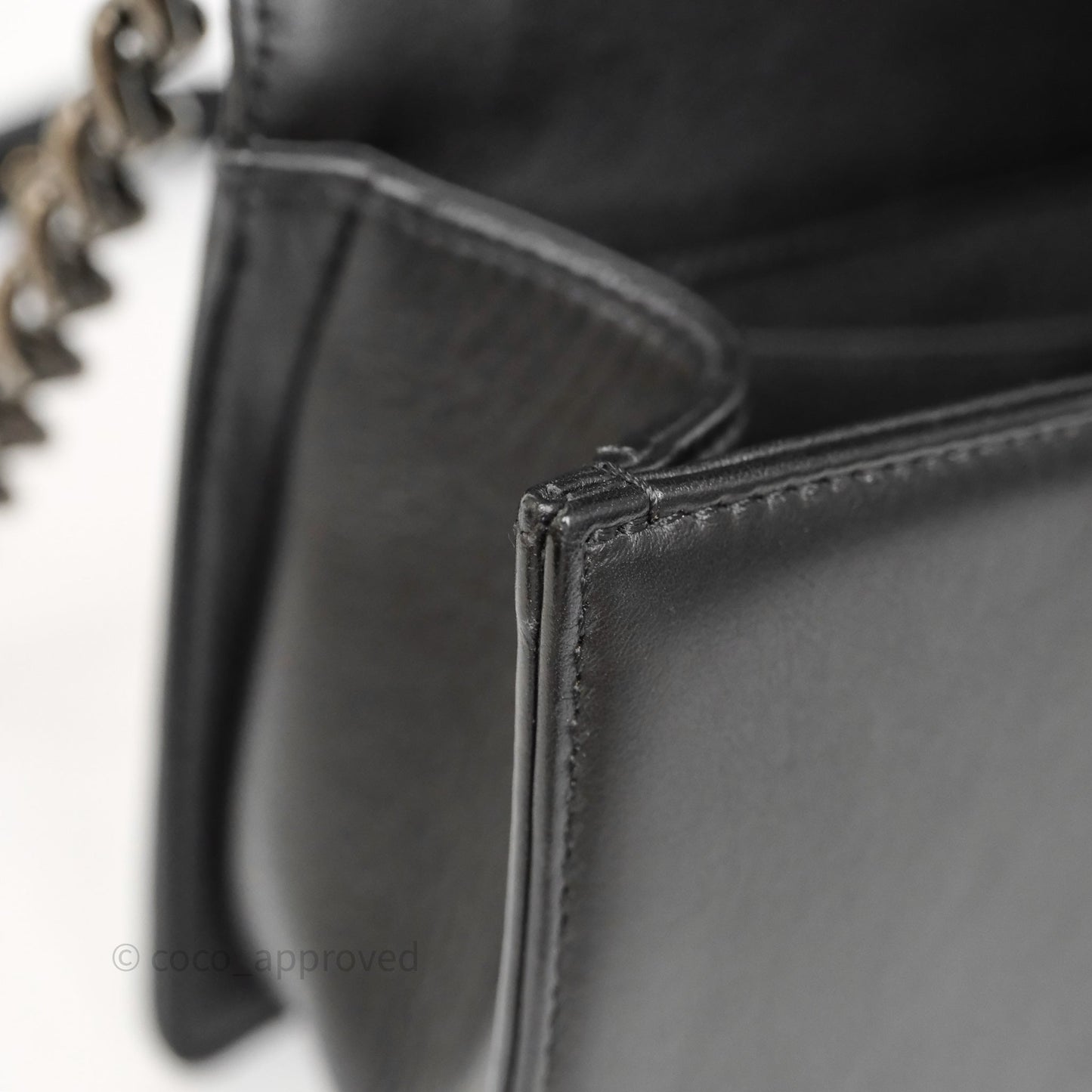 Chanel Quilted Medium Boy Black Lambskin Ruthenium Hardware