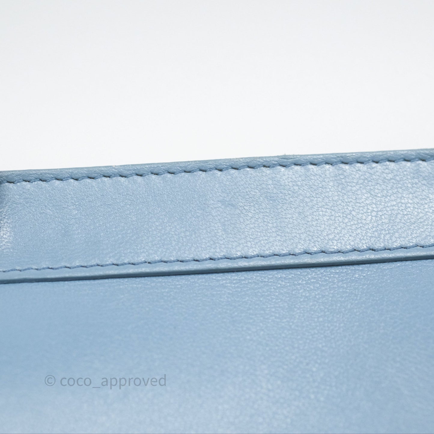 Chanel Curved Flap Bag Blue Lambskin Aged Gold Hardware