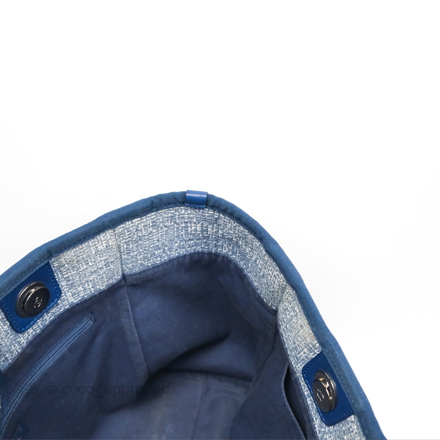 Chanel Medium Deauville Tote Blue Canvas