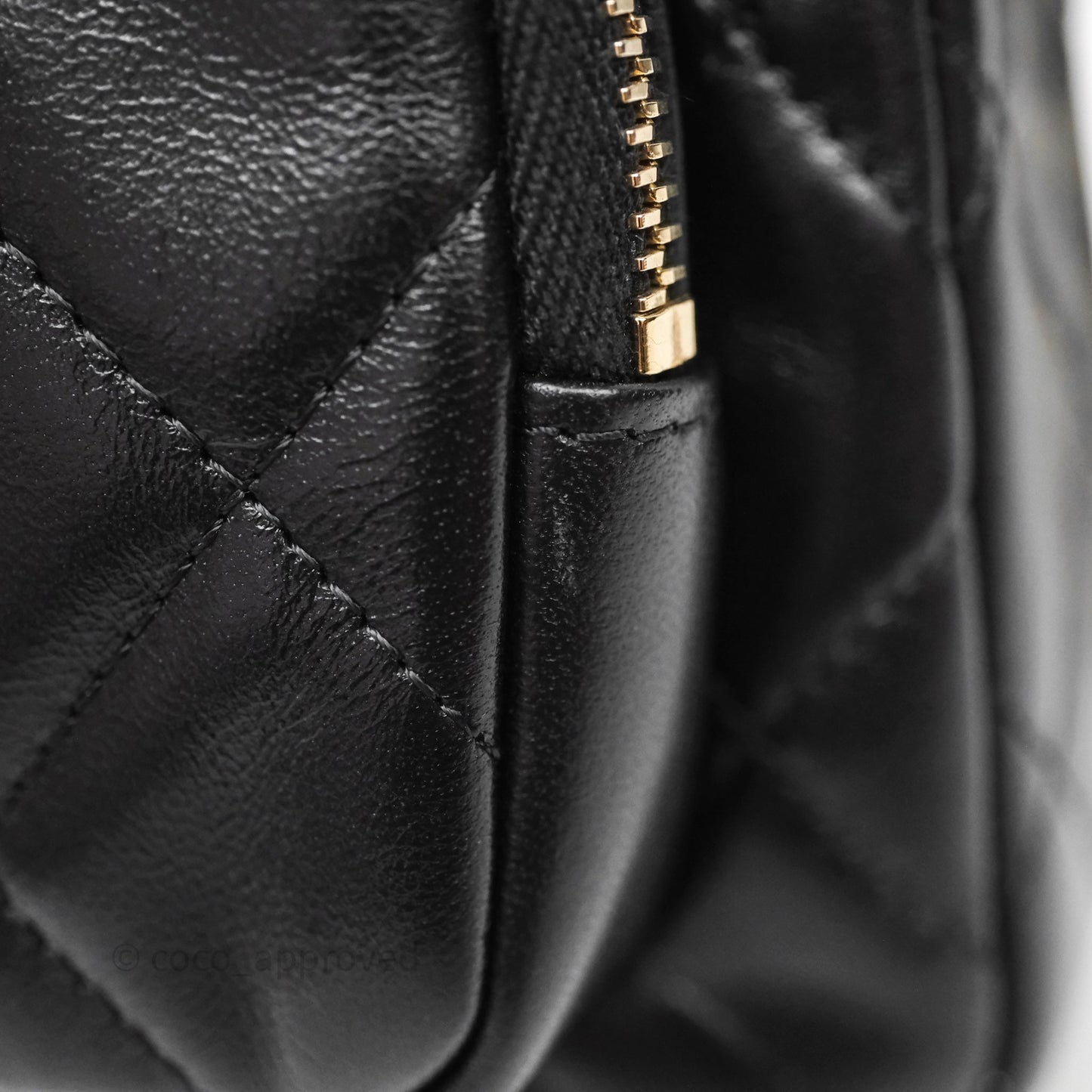 Chanel Camera Bag Black Lambskin Gold Hardware 25C