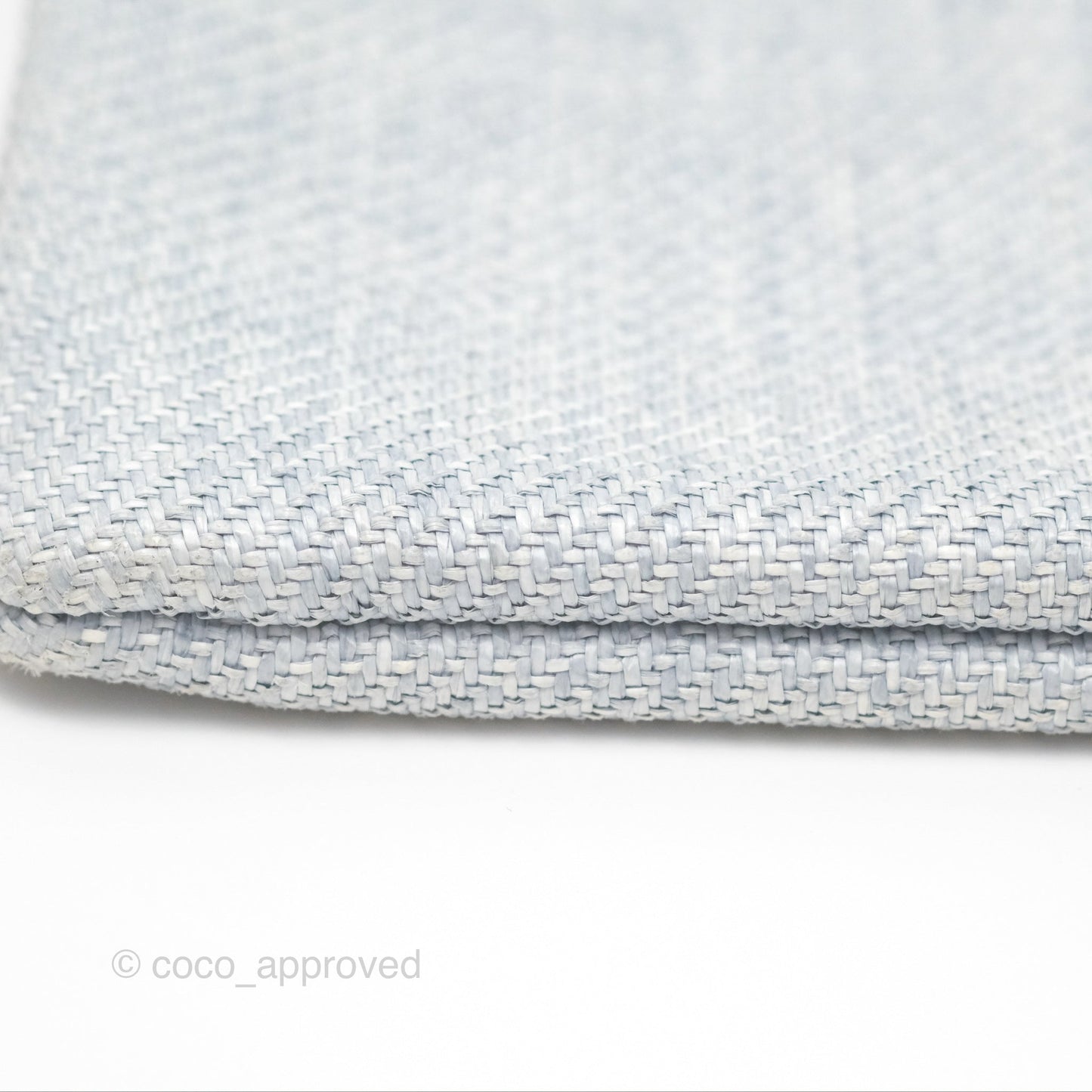 Chanel Deauville Clutch Light Blue Raffia