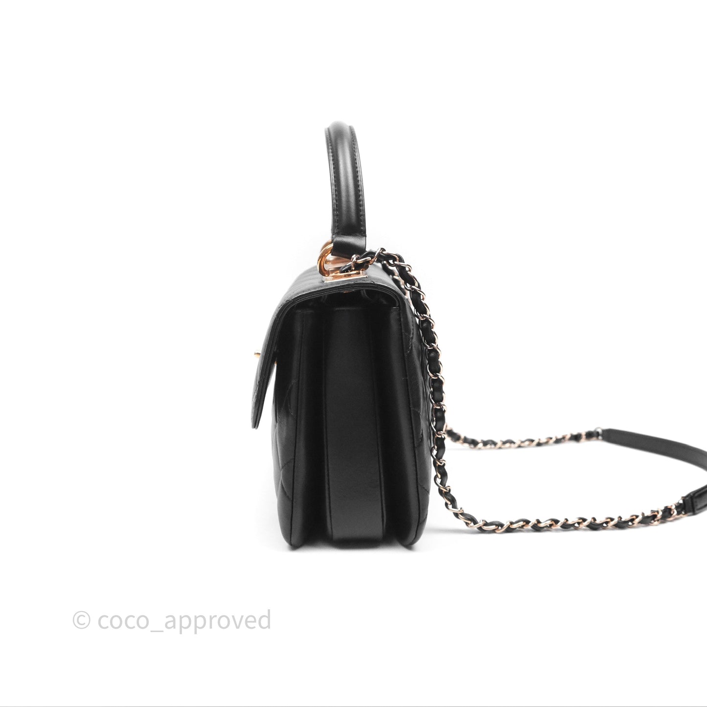 Chanel Trendy CC Small Black Lambskin Rose Gold Hardware