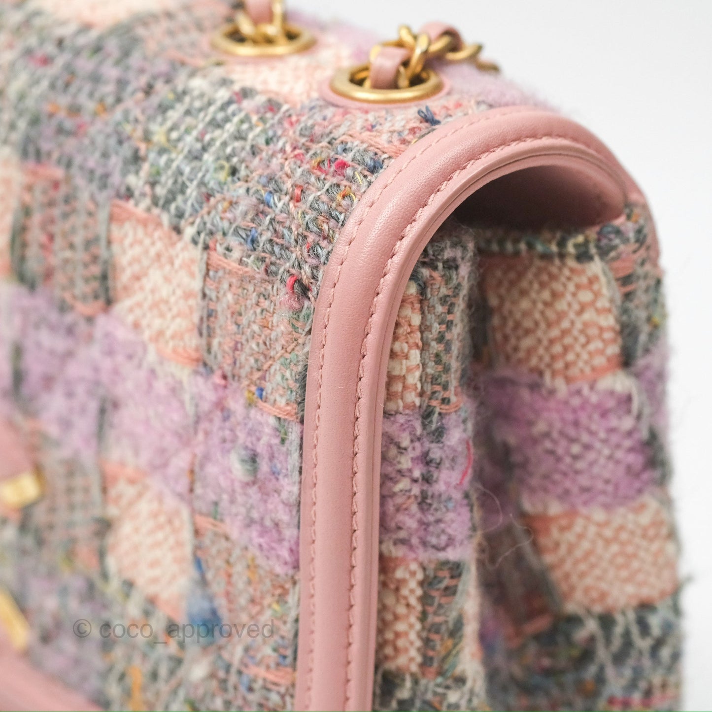Chanel Small CC Filigree Flap Pink Tweed