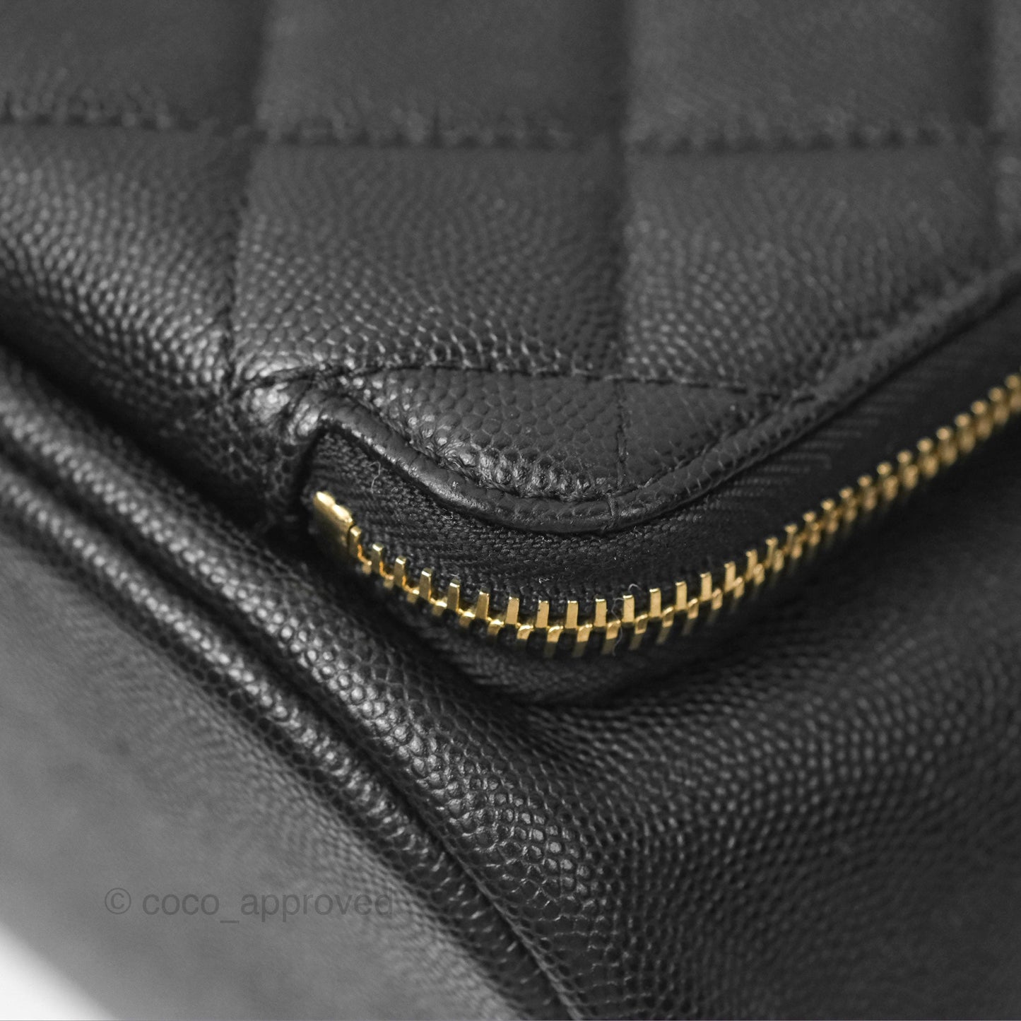 Chanel Quilted Business Affinity Backpack Black Caviar Gold Hardware