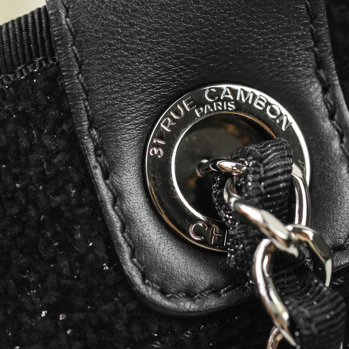 Chanel Large Deauville Black Glitter Lurex