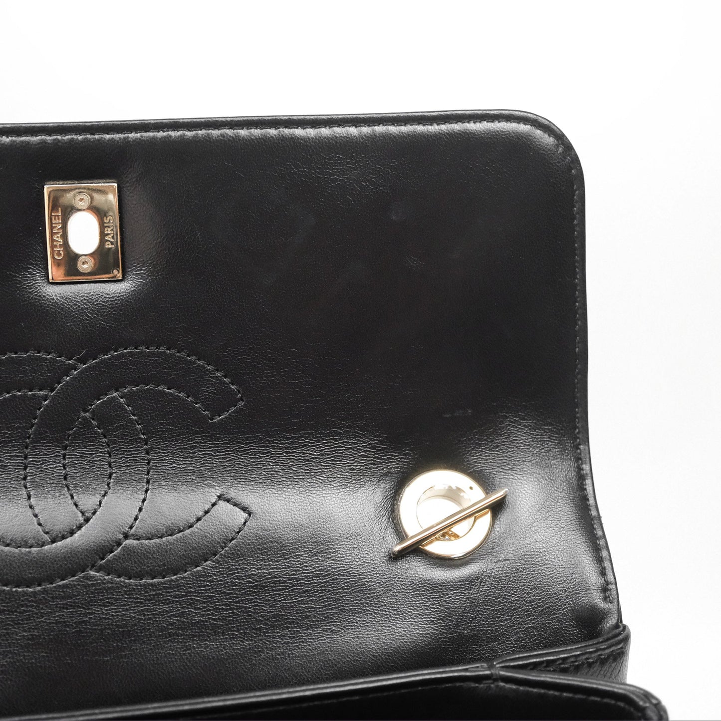 Chanel Medium Trendy CC Flap Bag Lambskin Black Aged Hardware
