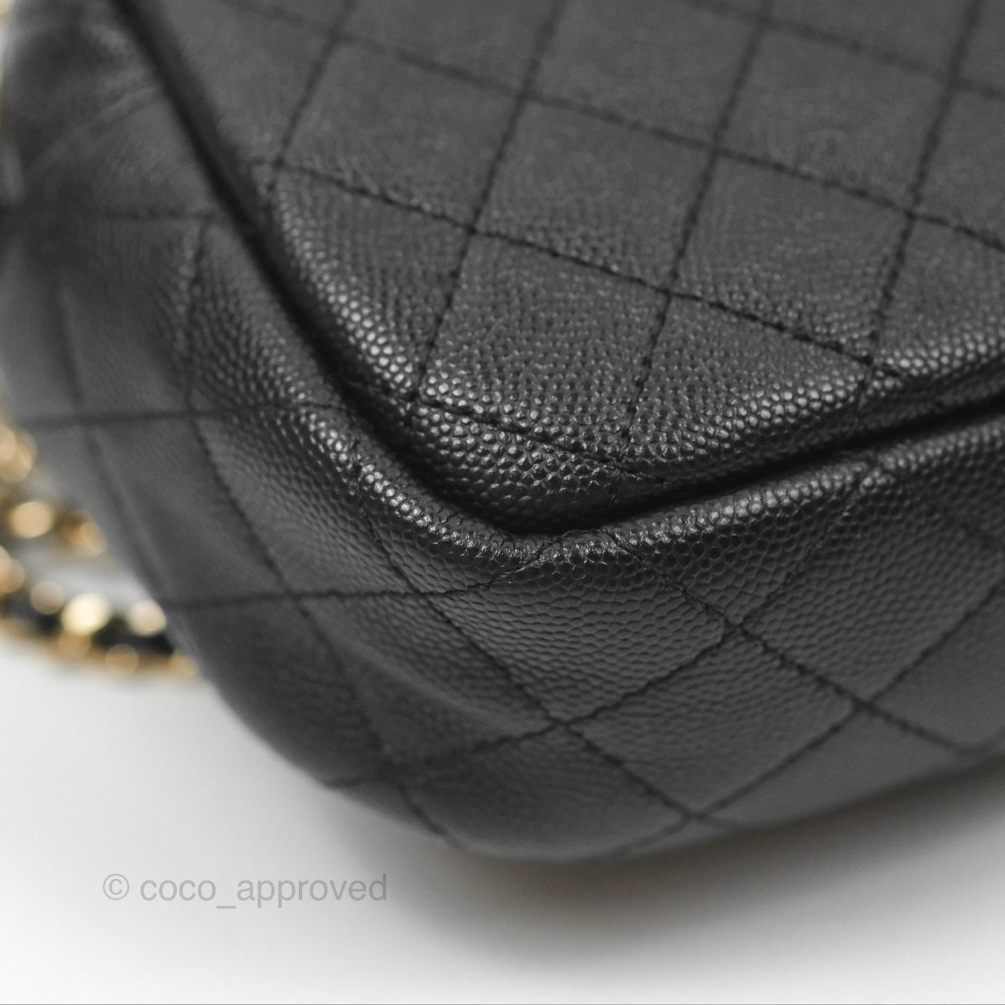 Chanel CC Day Camera Bag Black Caviar Gold Hardware
