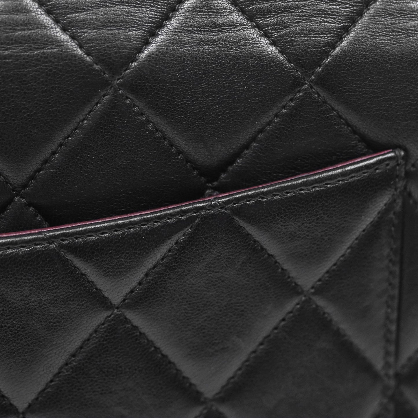 Chanel Vintage Jumbo Single Flap Black Lambskin 24K Gold Hardware