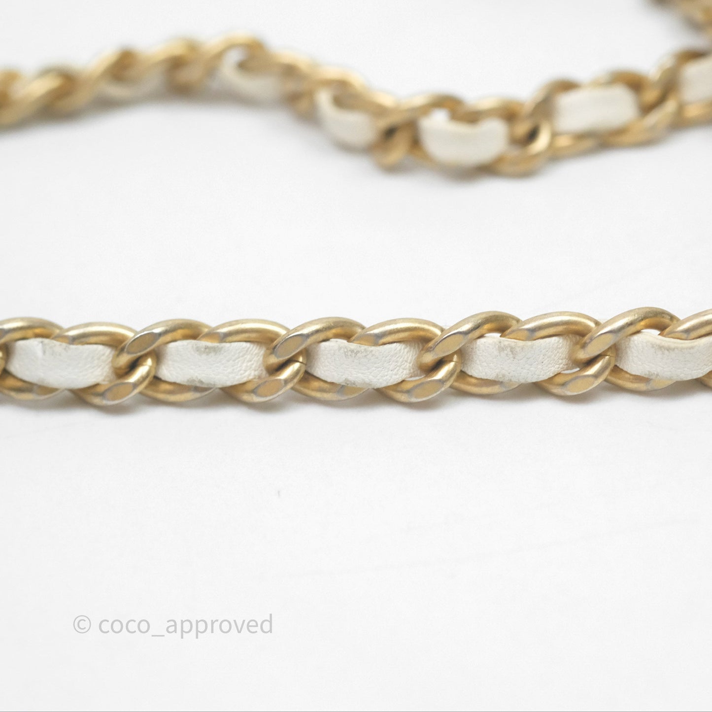 Chanel Mini Pearl Crush Vanity With Chain Ivory White Aged Gold Hardware