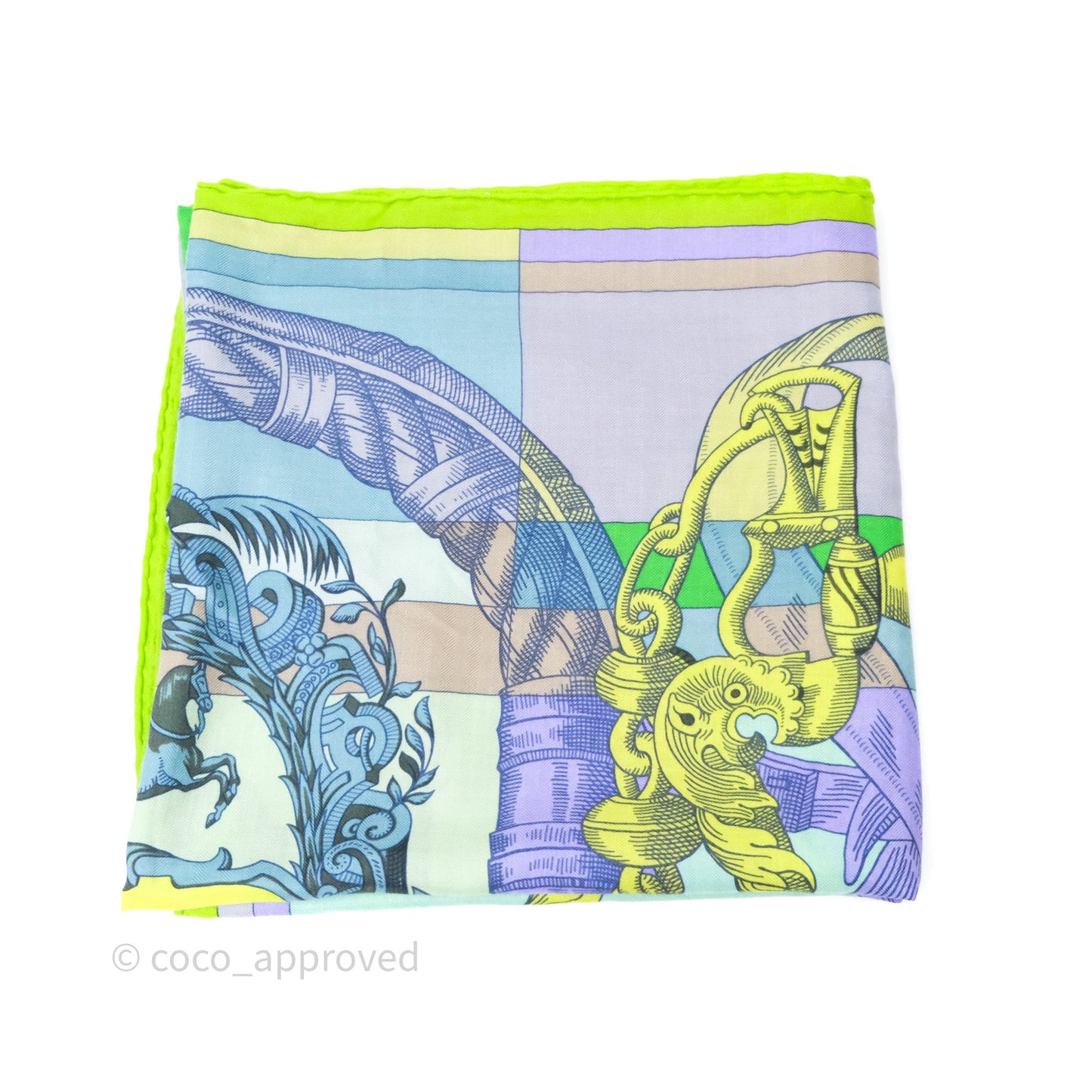 Hermes Della Cavalleria Cashmere Silk Scarf 140x270cm
