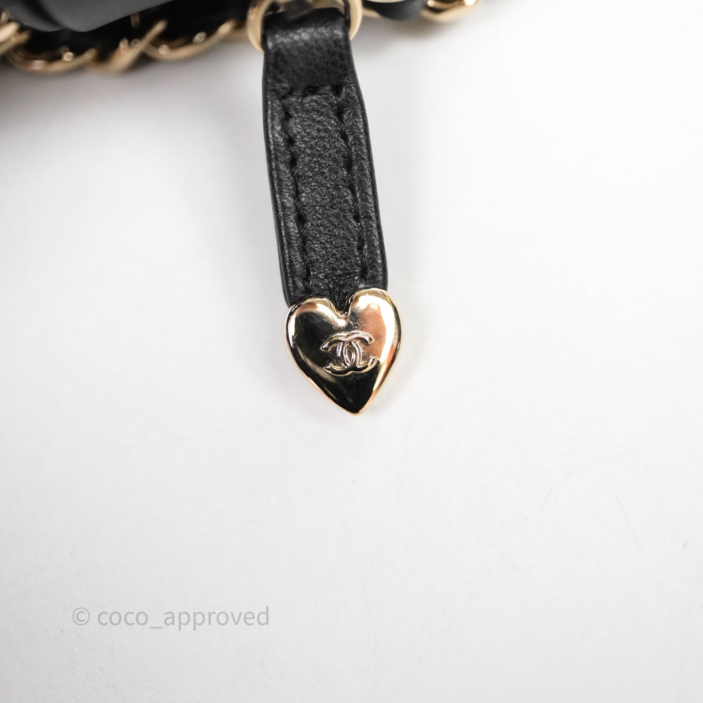 Chanel Small Heart Bag Black Lambskin Gold Hardware