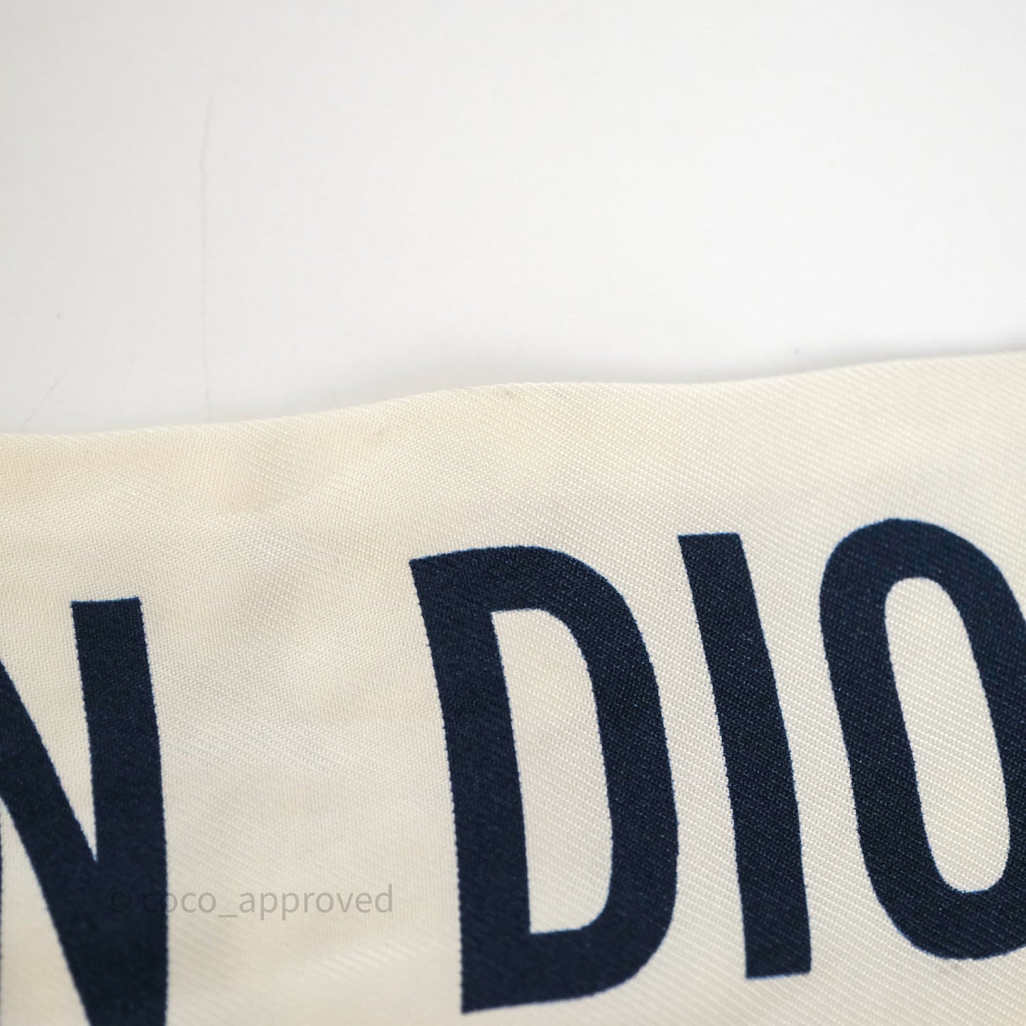 Christian Dior Toile De Jouy Mitzah Silk Twilly Ivory