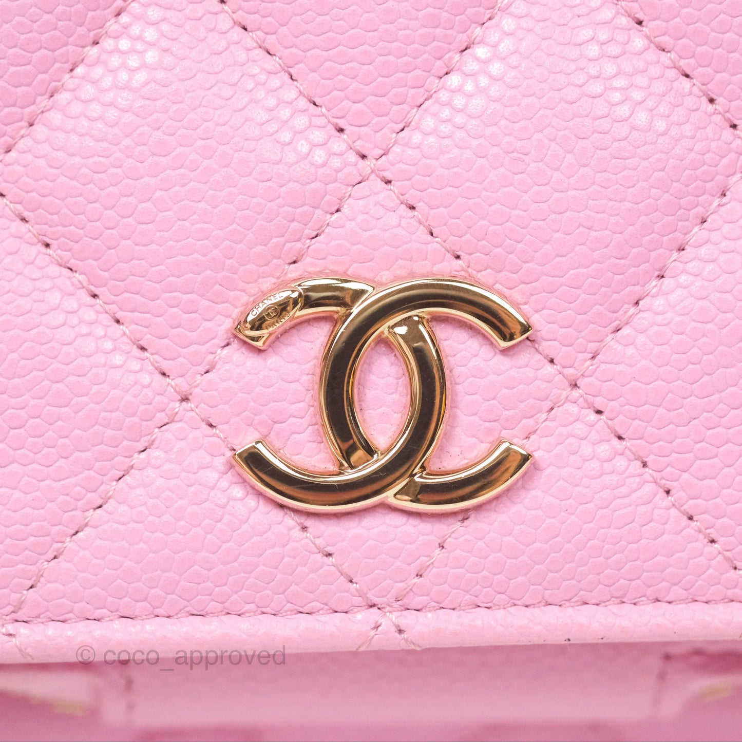 Chanel Business Affinity Clutch With Chain Pink Caviar Gold Hardware