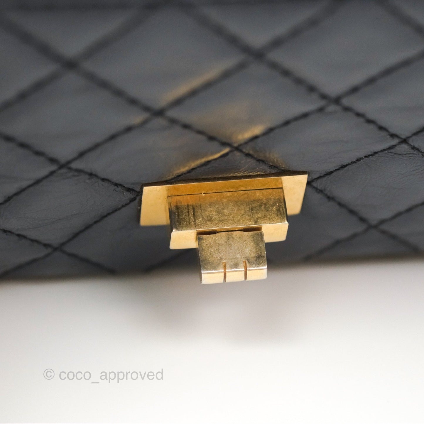 Chanel Mini Reissue 224 Navy Aged Calfskin Aged Gold Hardware
