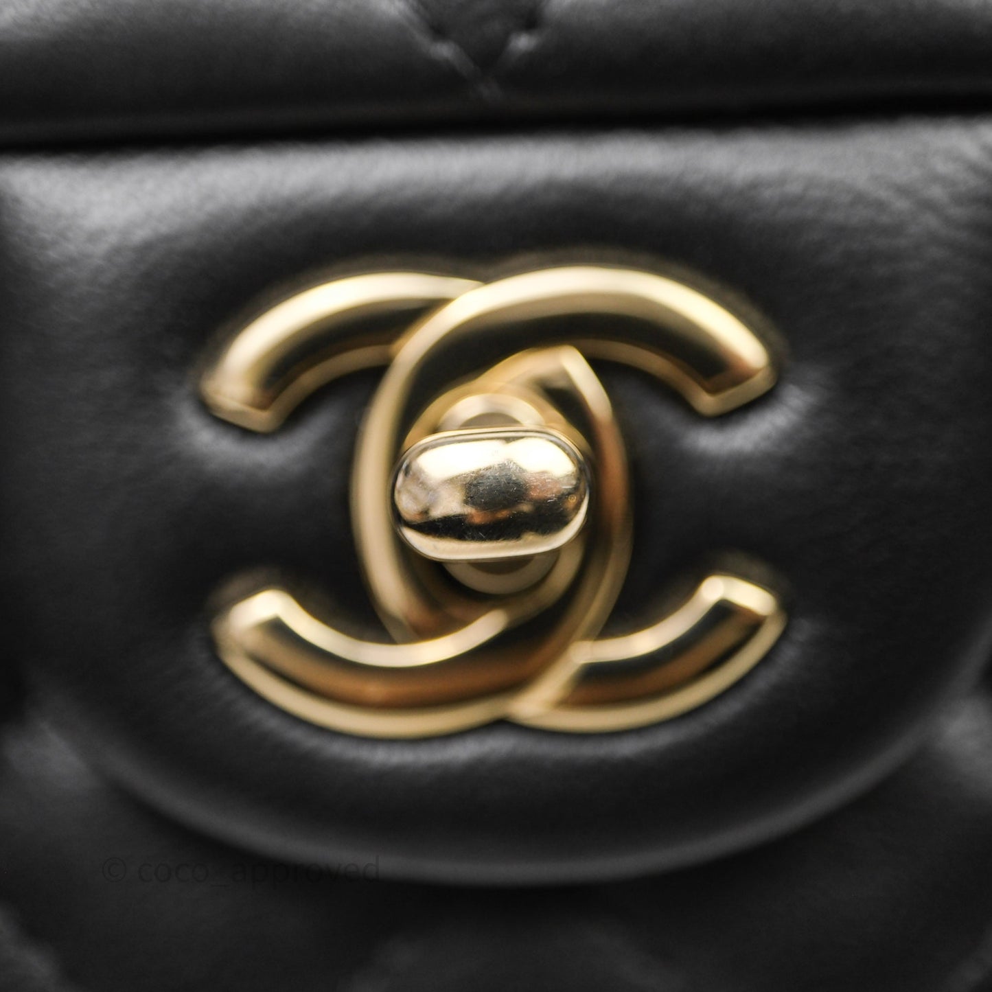 Chanel Mini Rectangular Black Lambskin Bag Gold Hardware