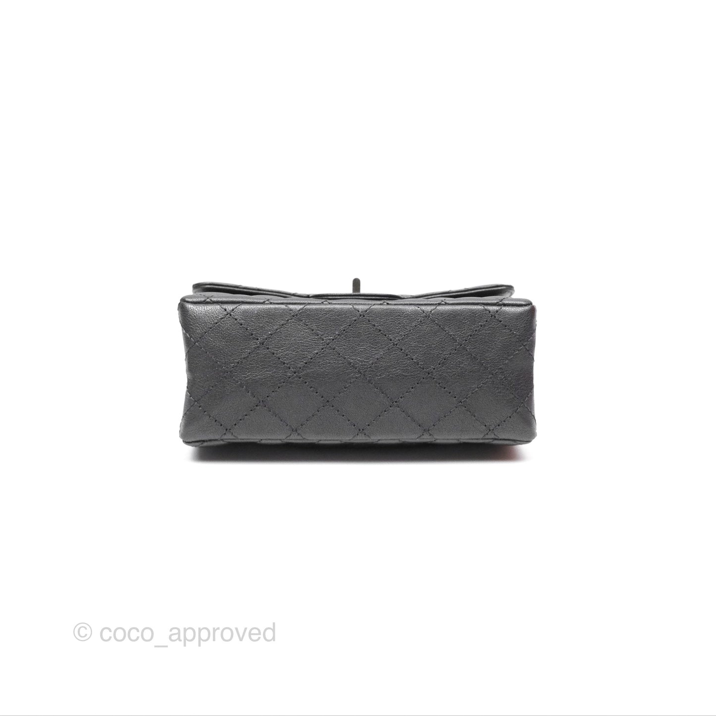 Chanel Mini Reissue 224 Dark Grey Grained Calfskin Ruthenium Hardware
