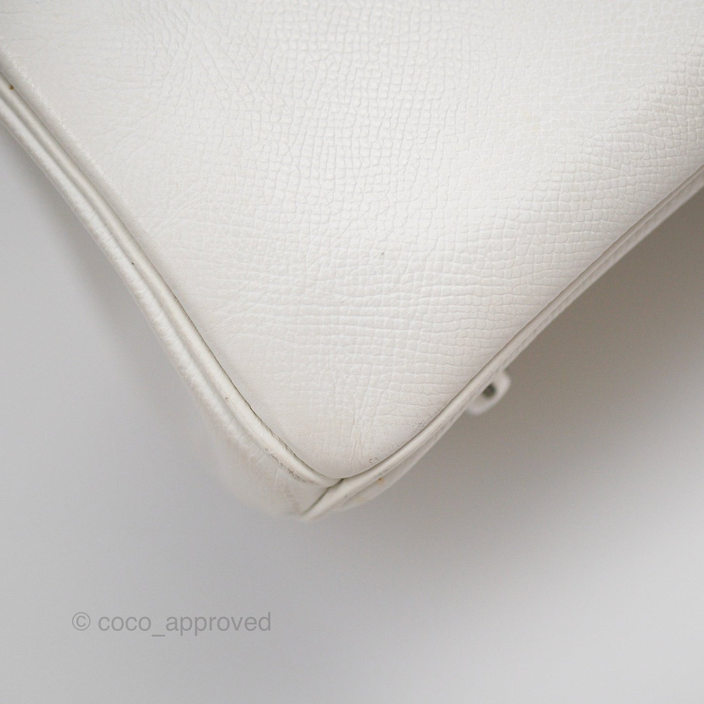 Hermès Birkin 30 Retourne White Epsom Palladium Hardware