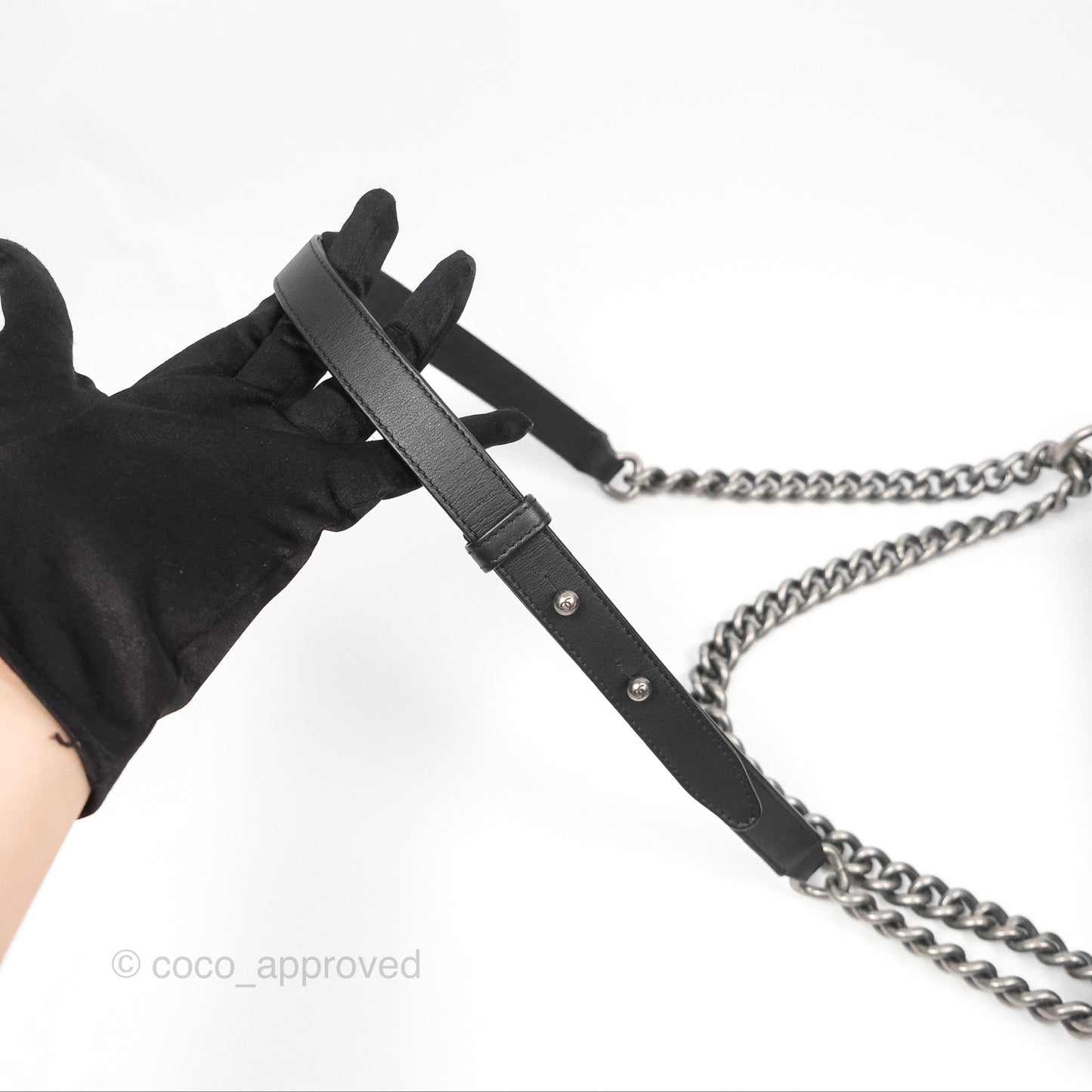 Chanel Medium Boy Quilted Black Calfskin Ruthenium Hardware