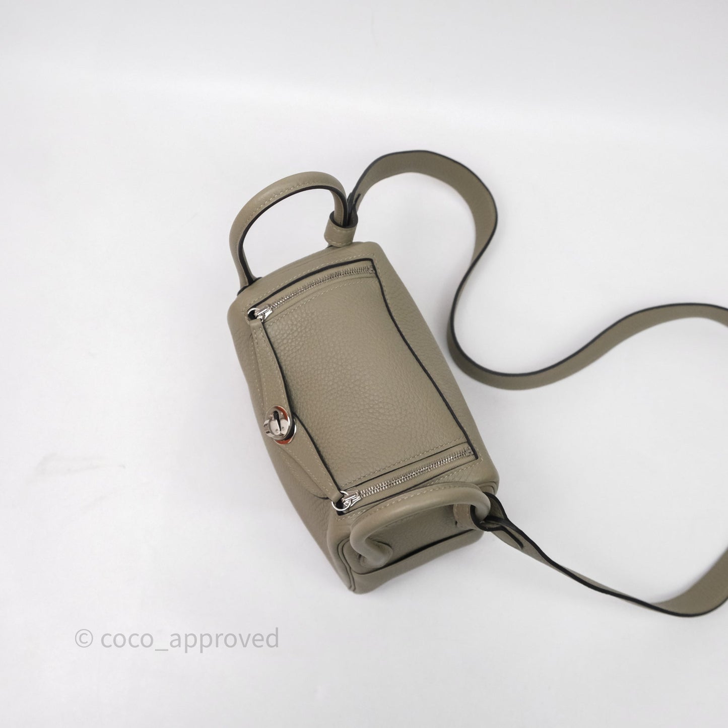 Hermès Mini Lindy 20 Sauge Q1 Clemence Palladium Hardware