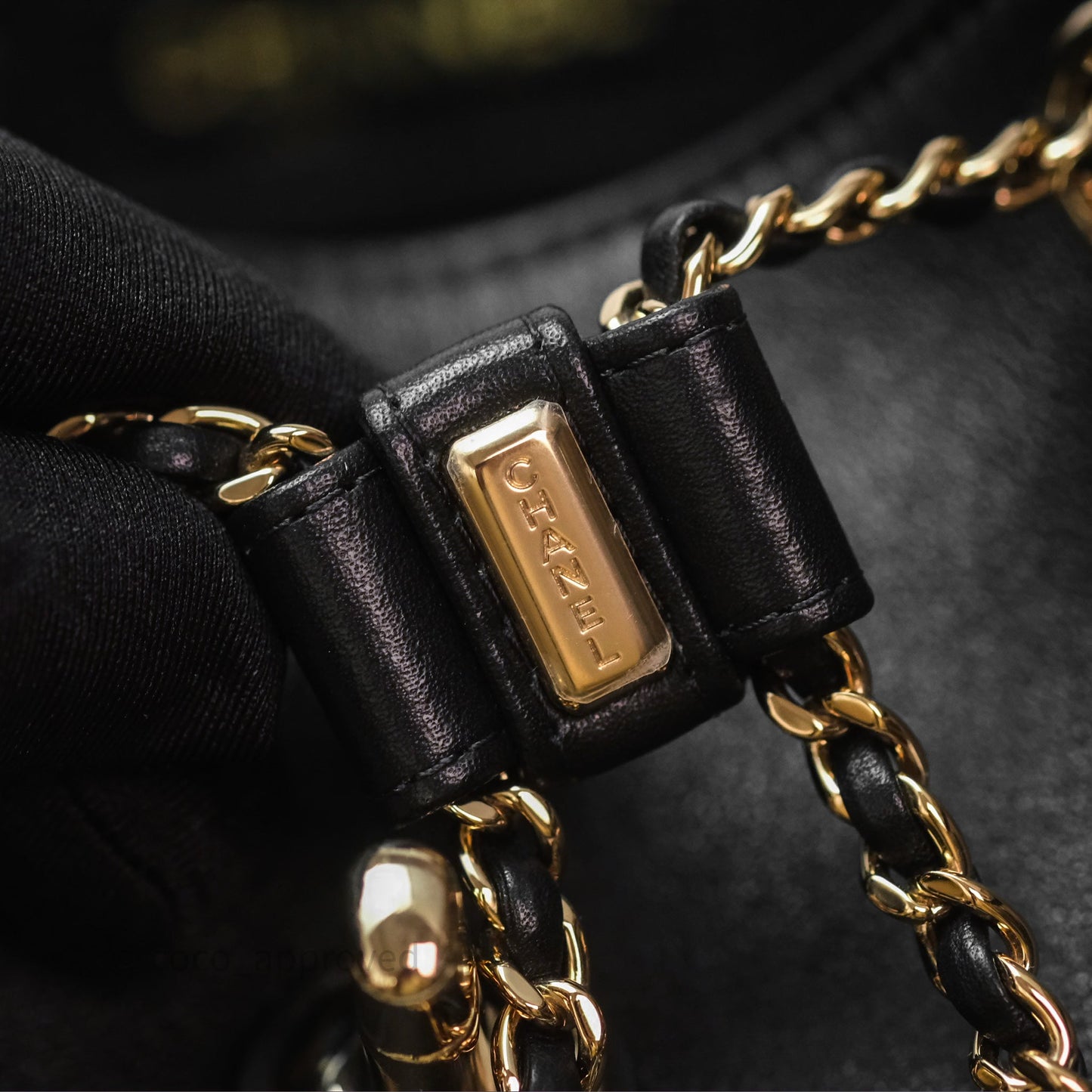 Chanel Quilted Large Duma Drawstring Backpack Black Calfskin