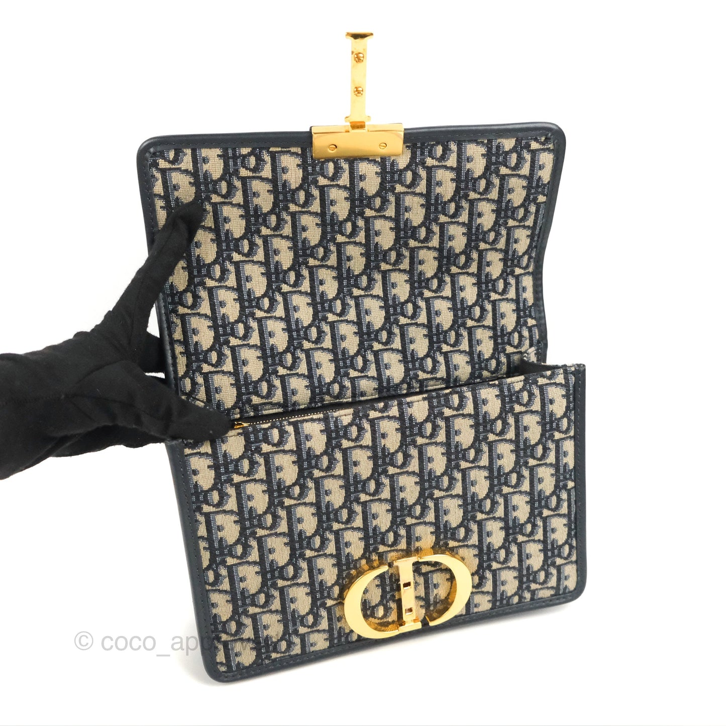 Dior 30 Montaigne Bag Blue Dior Oblique Jacquard