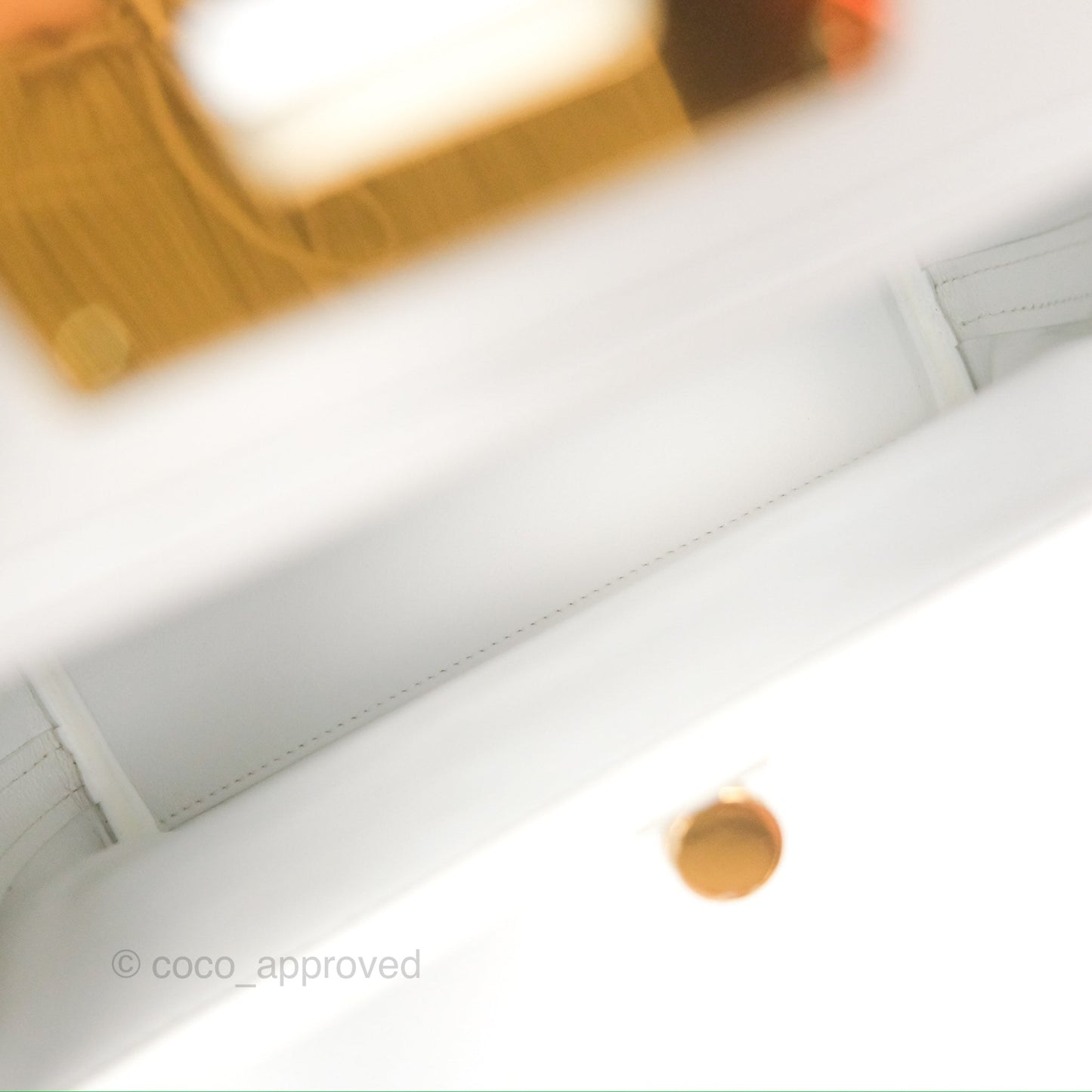 Hermès 24/24 21 Mini New White Evercolor/ Swift Gold Hardware
