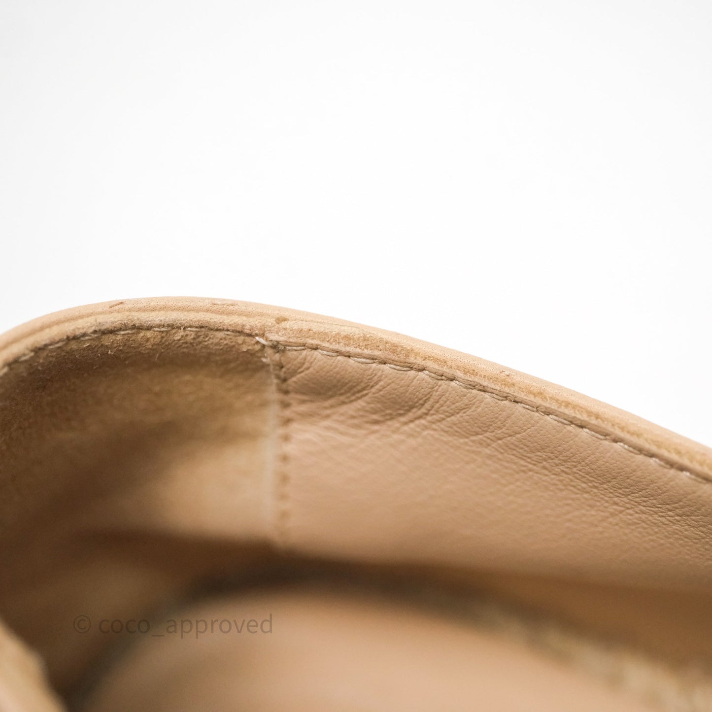 Chanel CC Espadrilles Beige Black Lambskin Size 37