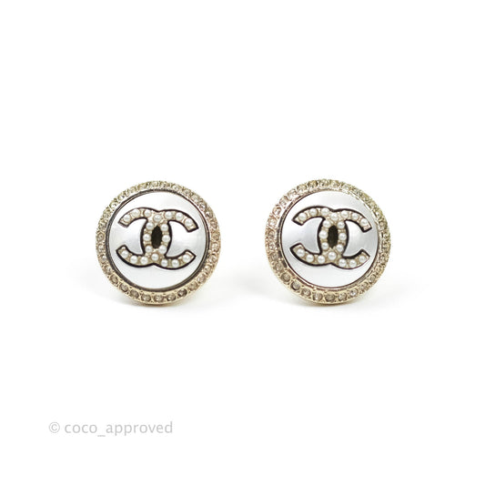 Chanel CC Rhinestone Crystal Earrings 20K